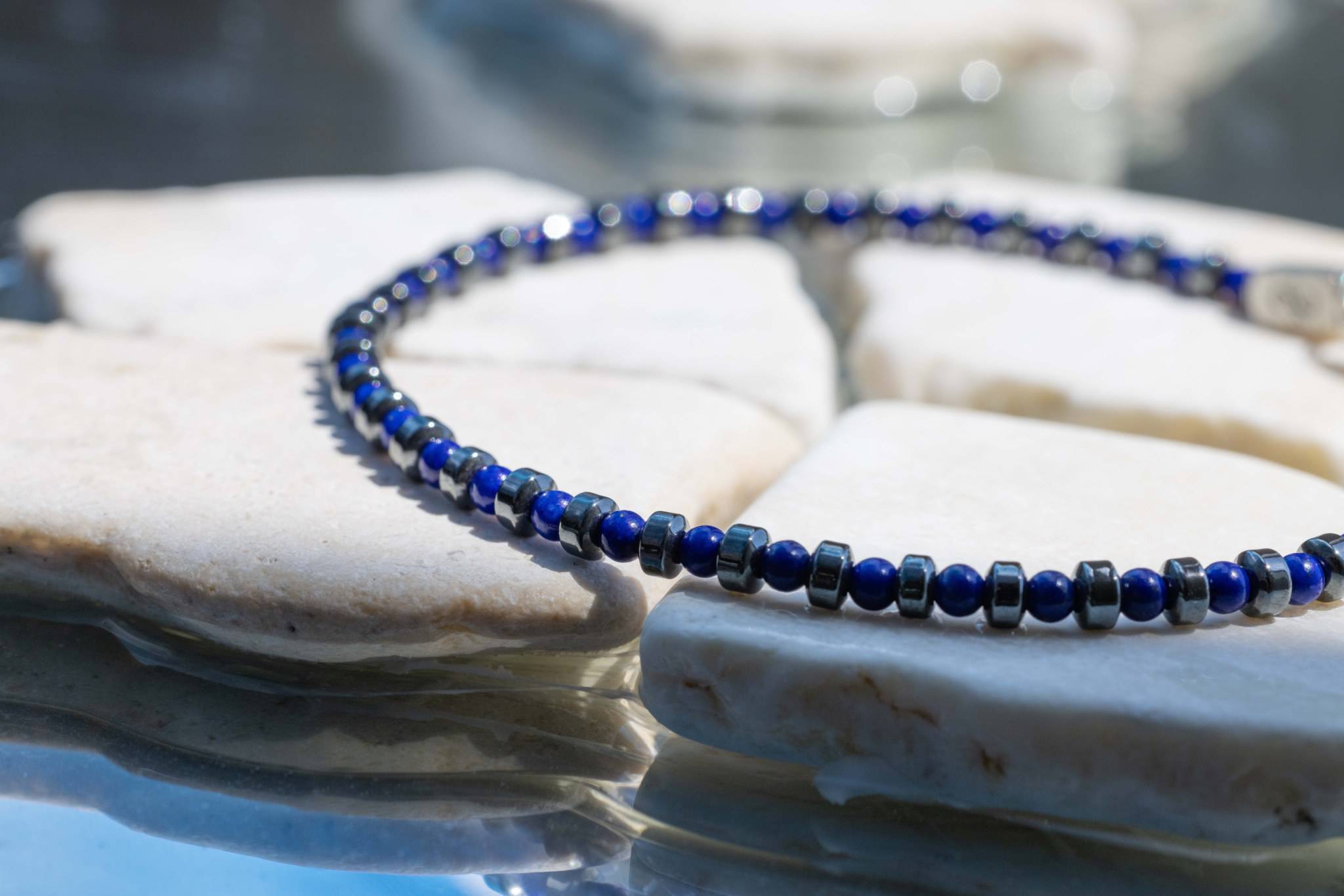 Lapis Lazuli Bracelet V (2mm) (8564124582223)