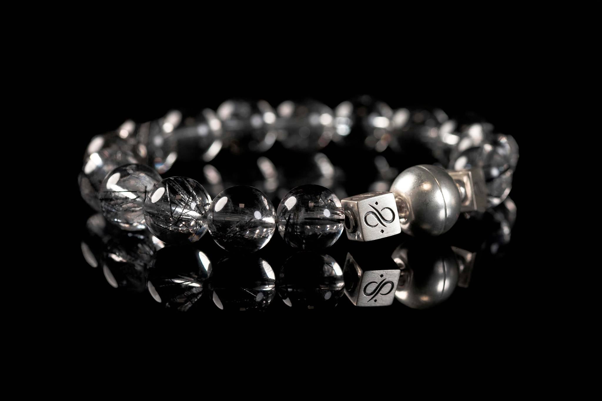 Exclusive Tourmalinated Rock Crystal Bracelet IV (12mm) (8479572427087)