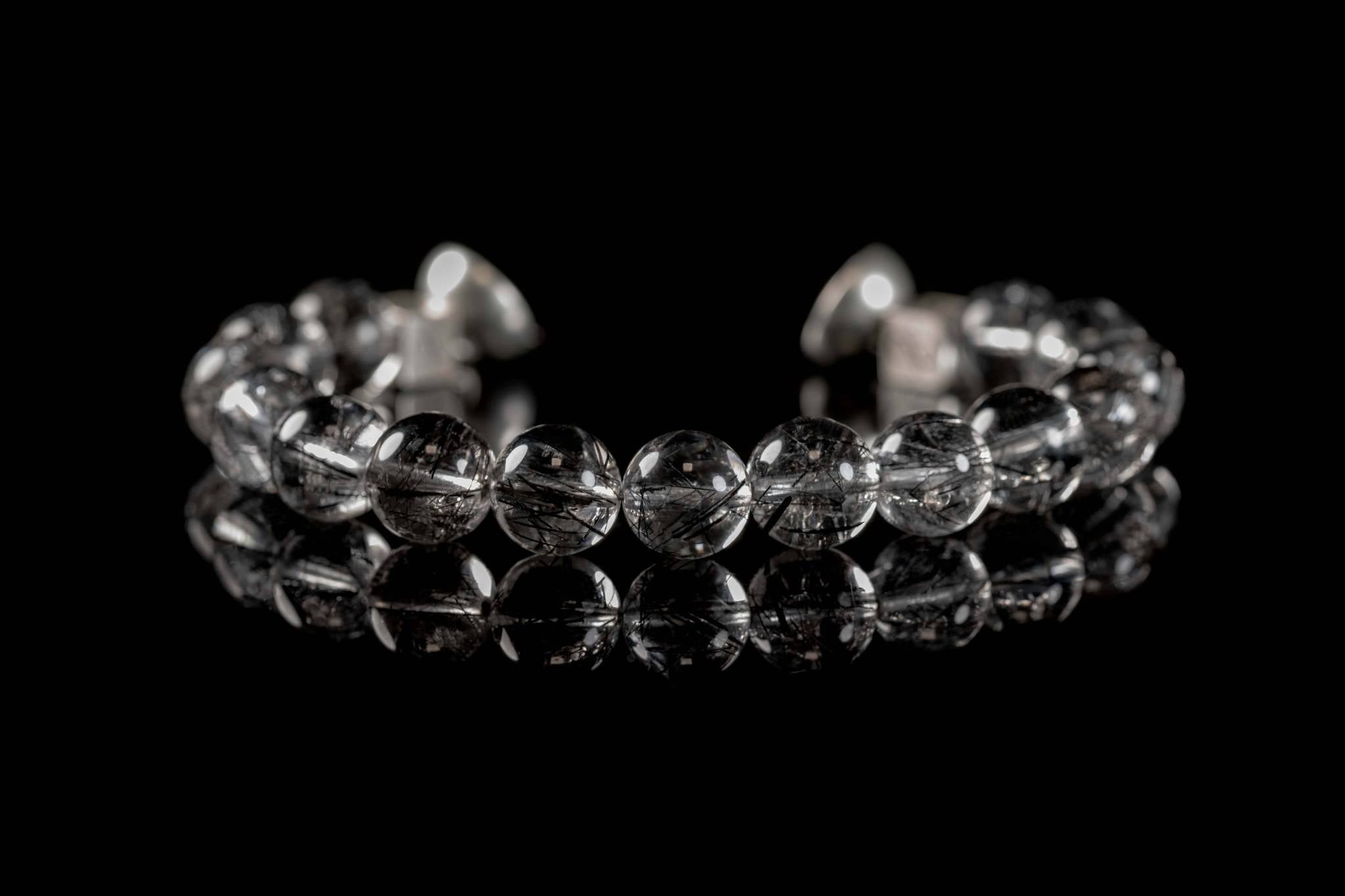 Exclusive Tourmalinated Rock Crystal Bracelet IV (12mm) (8479572427087)