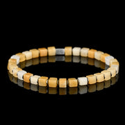 Yellow Jade - Cube Bracelet VII (4mm)