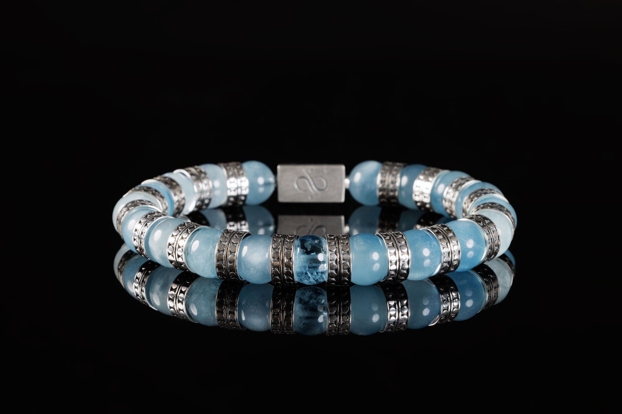 Aquamarine Bracelet VII (10mm) (8635142996303)