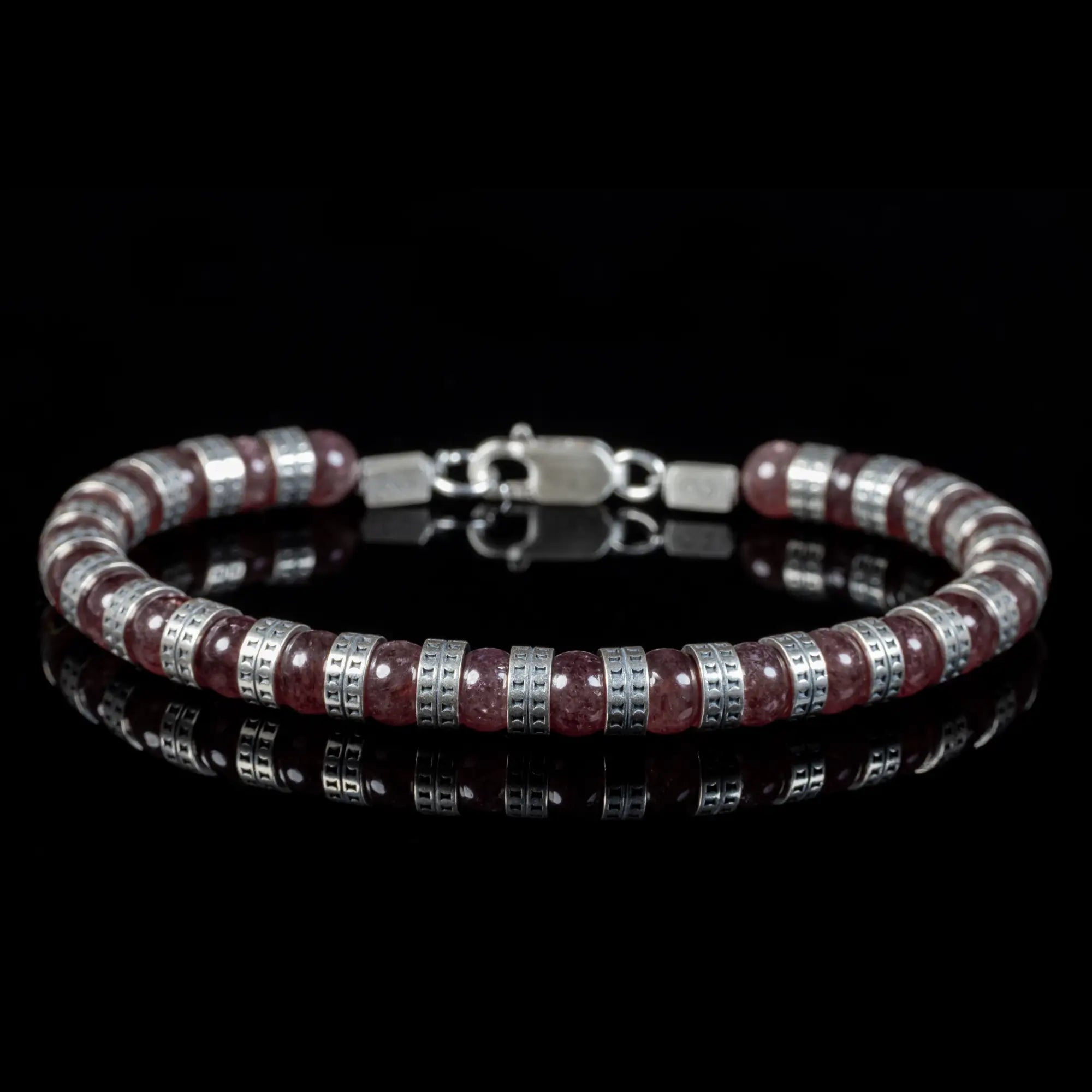 Armored Strawberry Quartz Bracelet II (6mm)