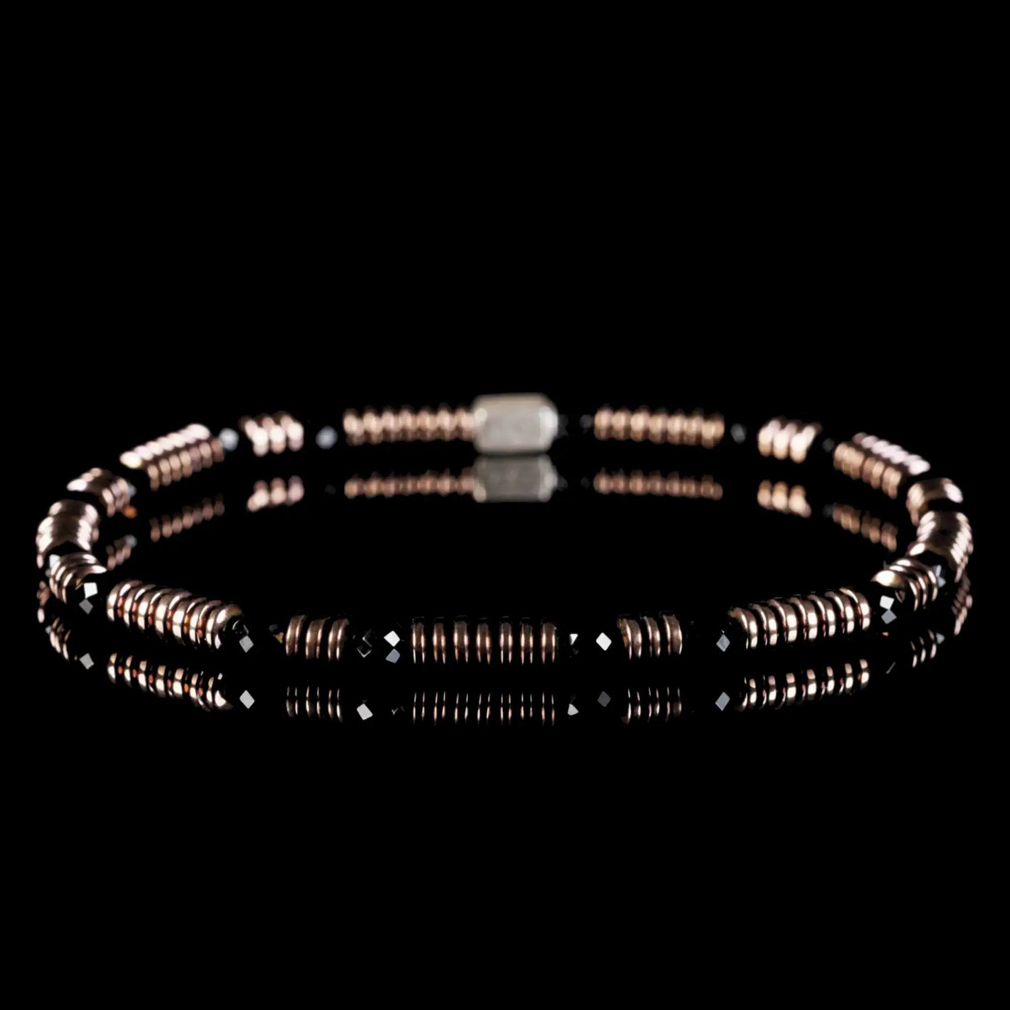 Black Onyx Bracelet 4mm - Sterling Silver Jewelry