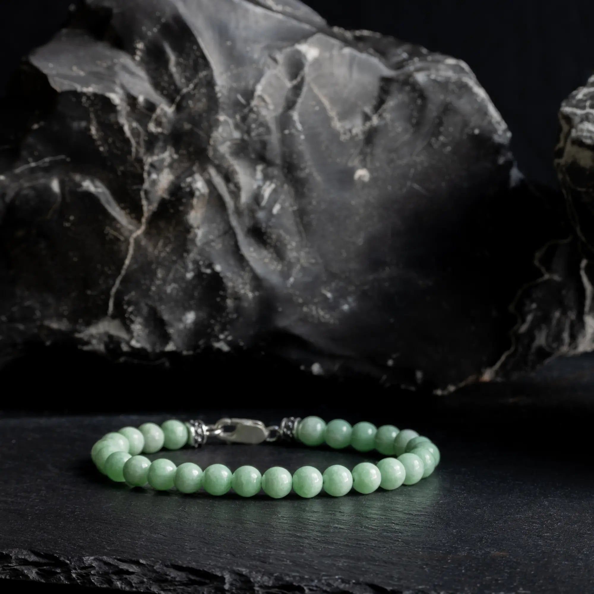 Burmese Mint Green Jade Bracelet XIX (7mm)