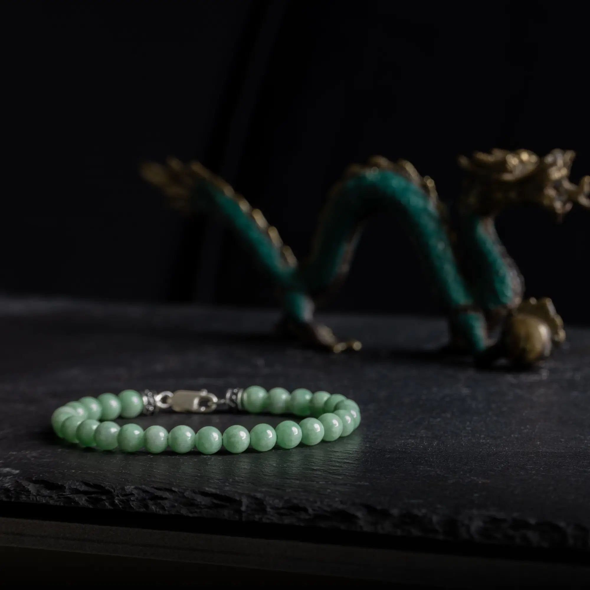 Burmese Mint Green Jade Bracelet XIX (7mm)