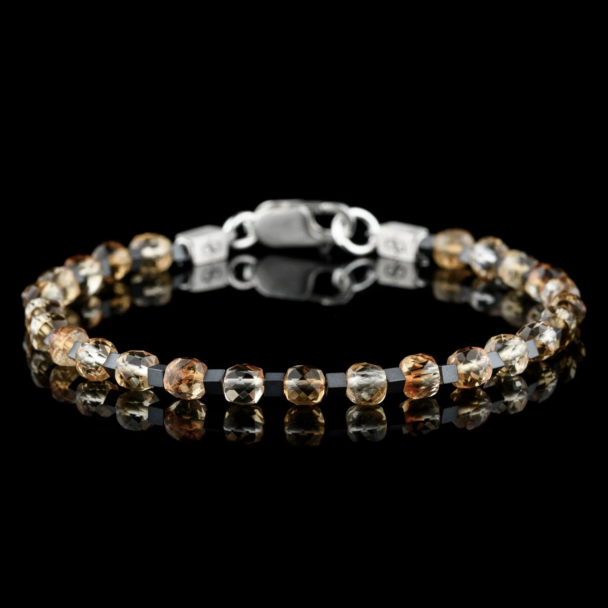 Citrine Cube Bracelet XII (4mm)
