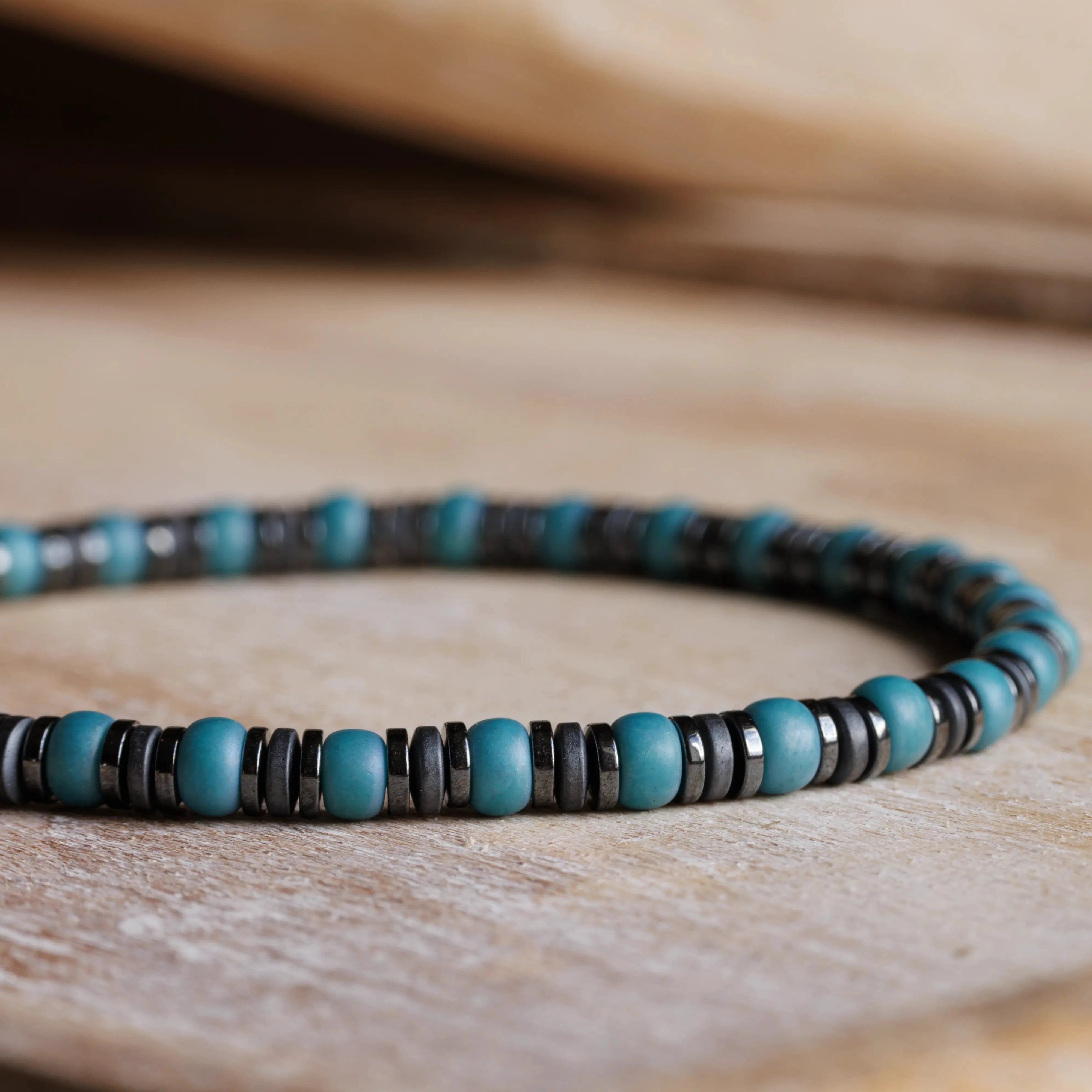 Hematite - Blue Bracelet XVII (4mm)