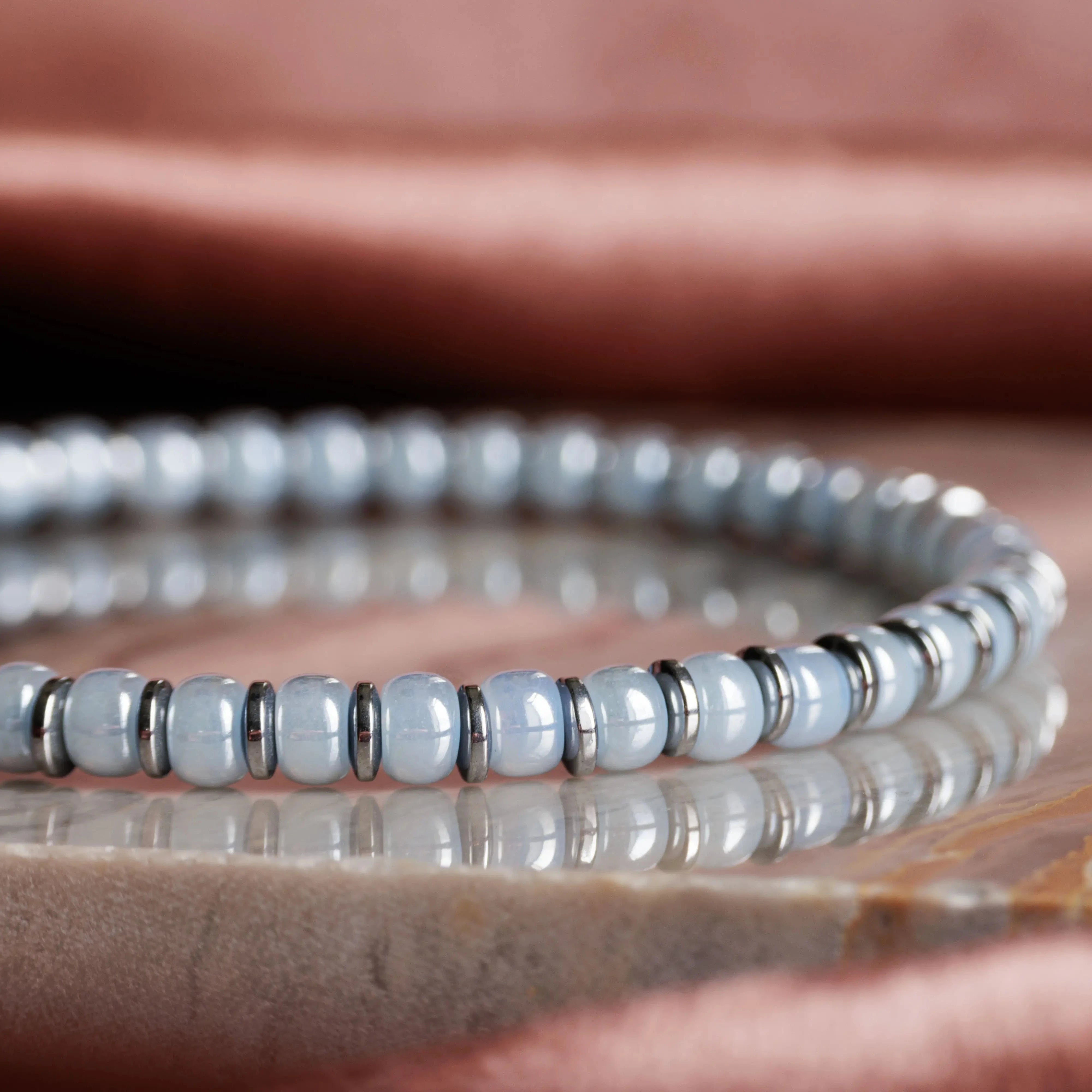 Hematite - Blue Bracelet I (4mm)