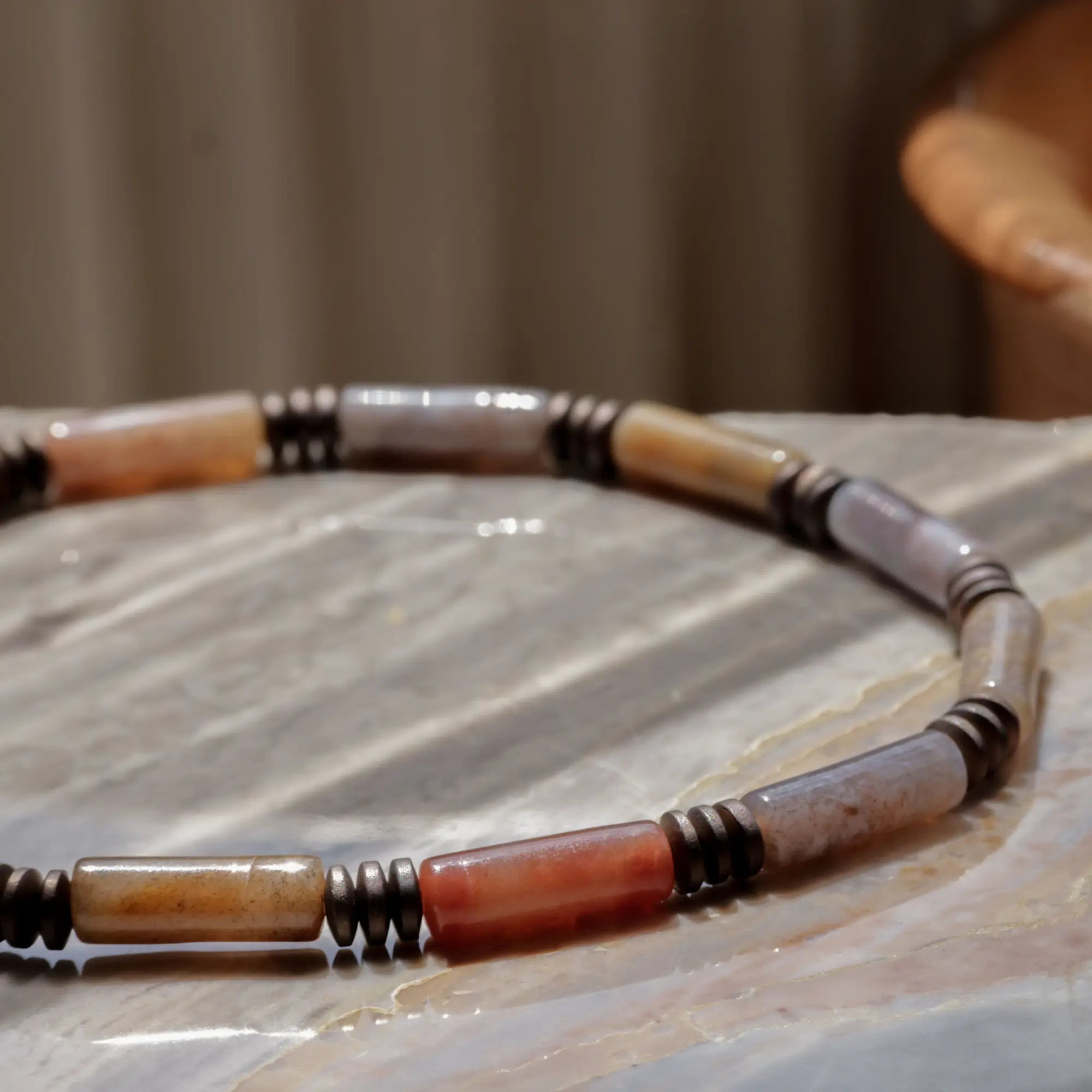 Indian Agate Bracelet VI (4mm)