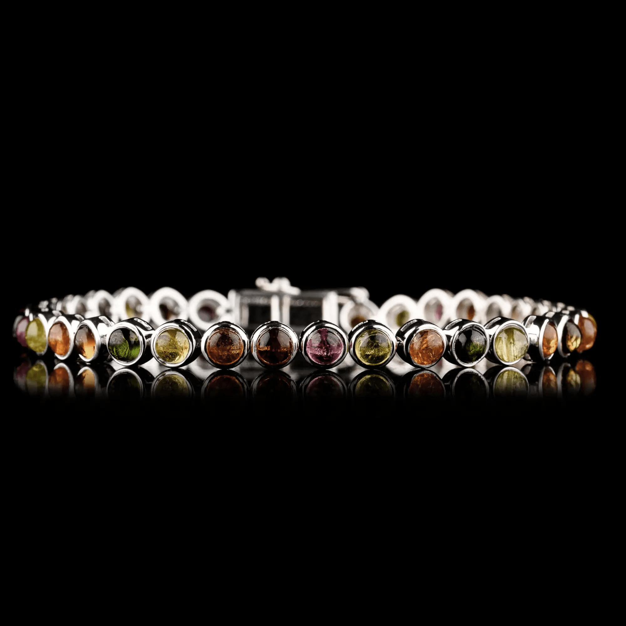 Multicolor Tourmaline - Silver Tennis Bracelet II