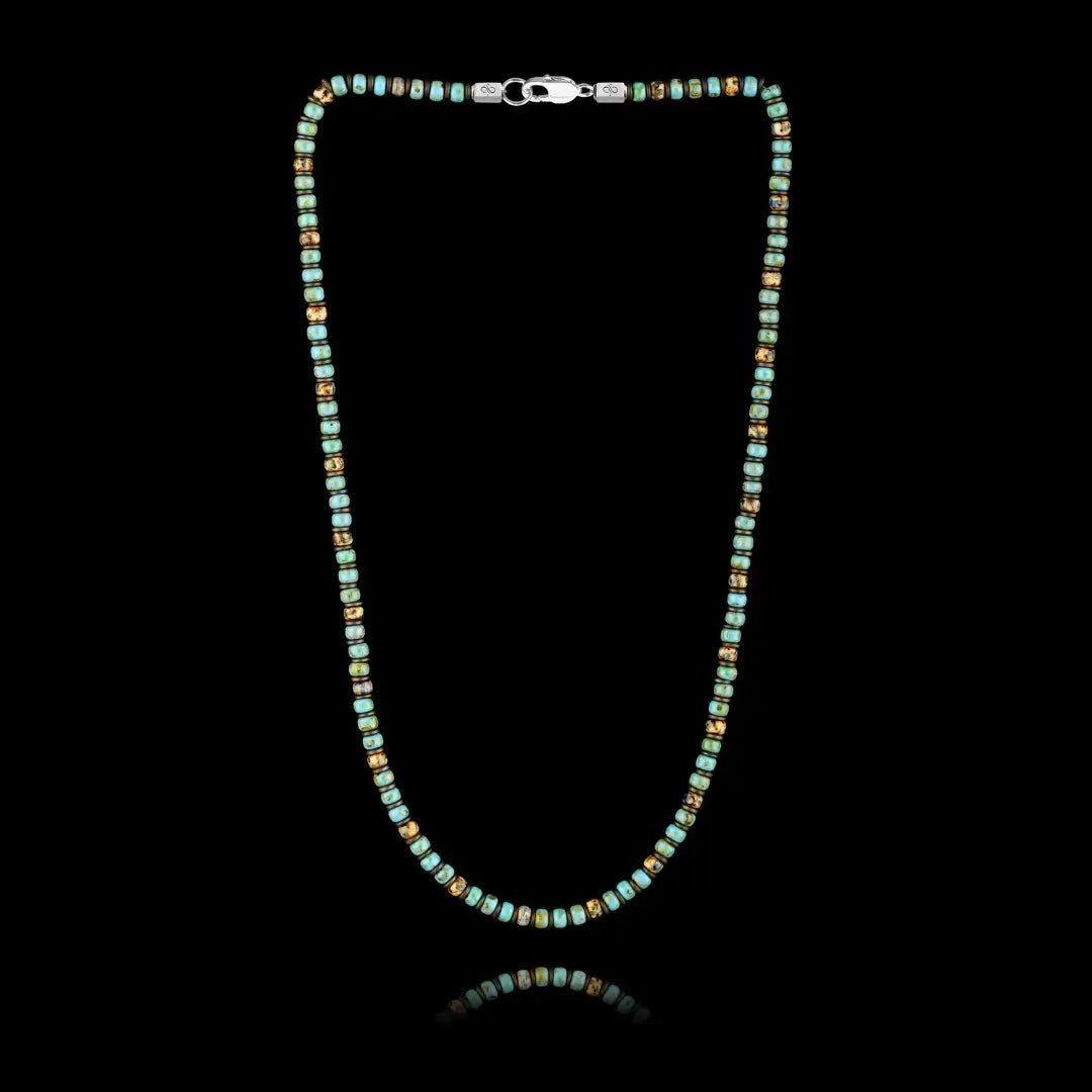 Camel - Turquoise Hematite Necklace V (4mm)