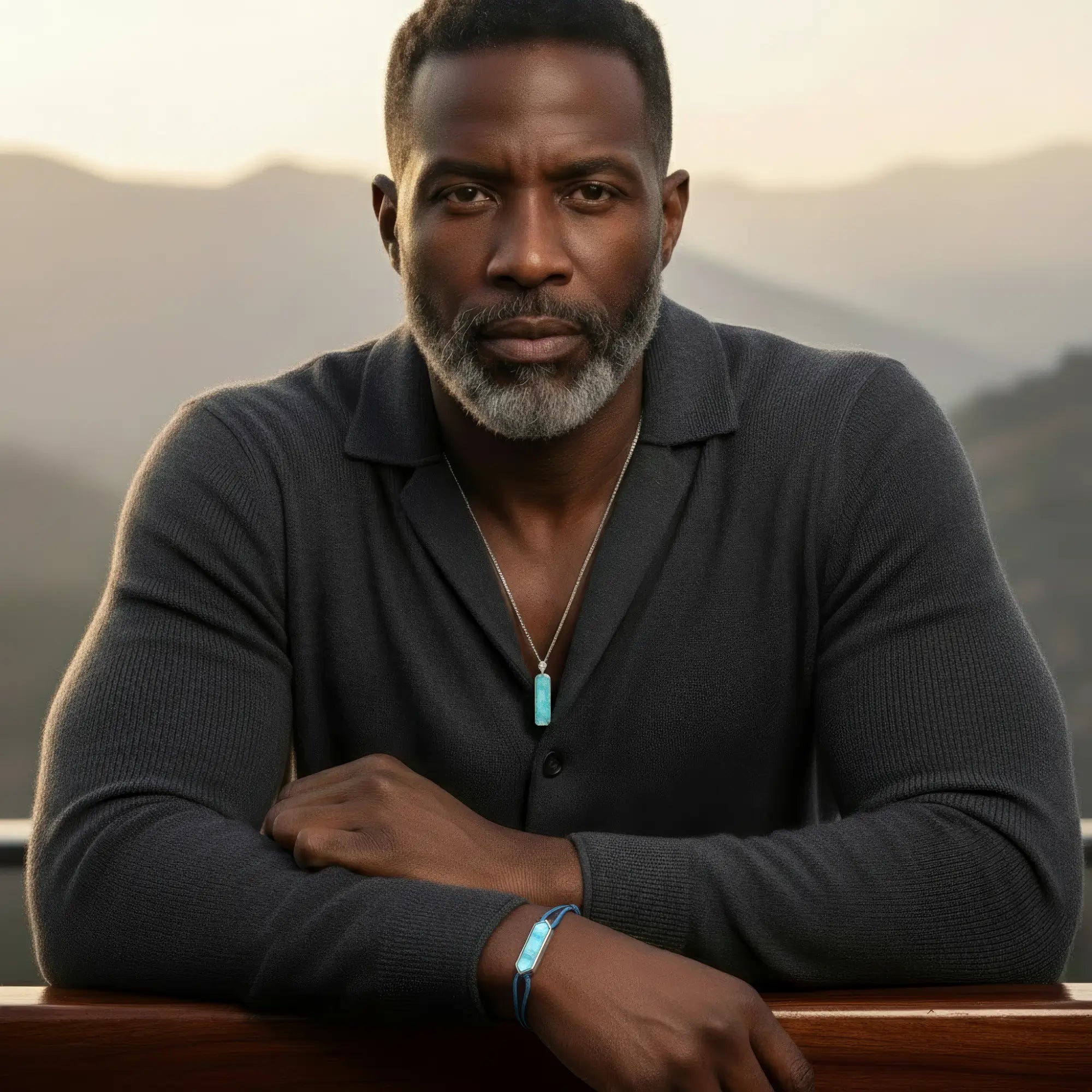 Paracord Mohave Turquoise & Silver Bracelet I