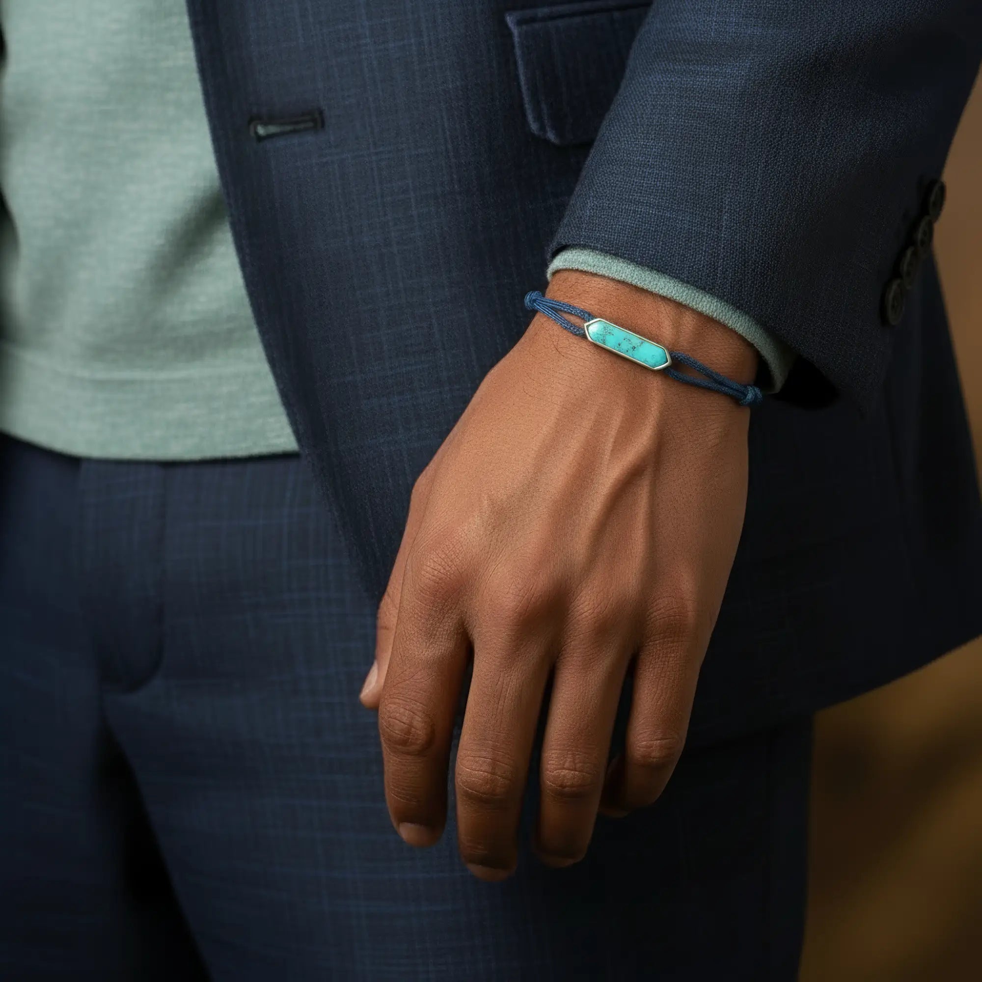 Paracord Mohave Turquoise & Silver Bracelet I