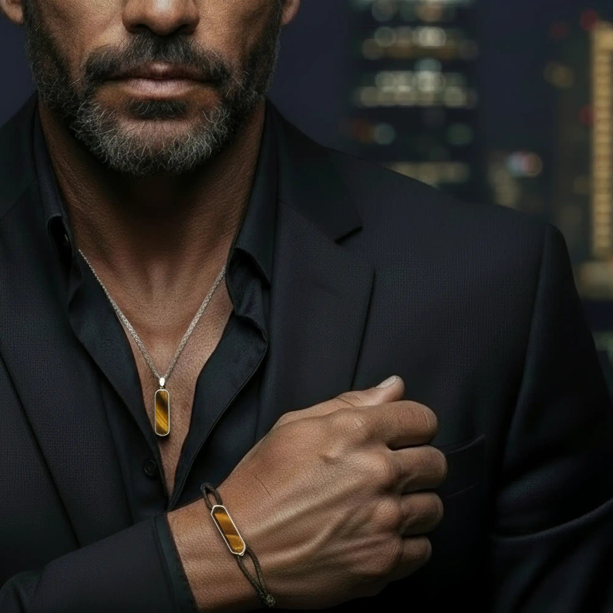 Tiger Eye Bar Pendant I