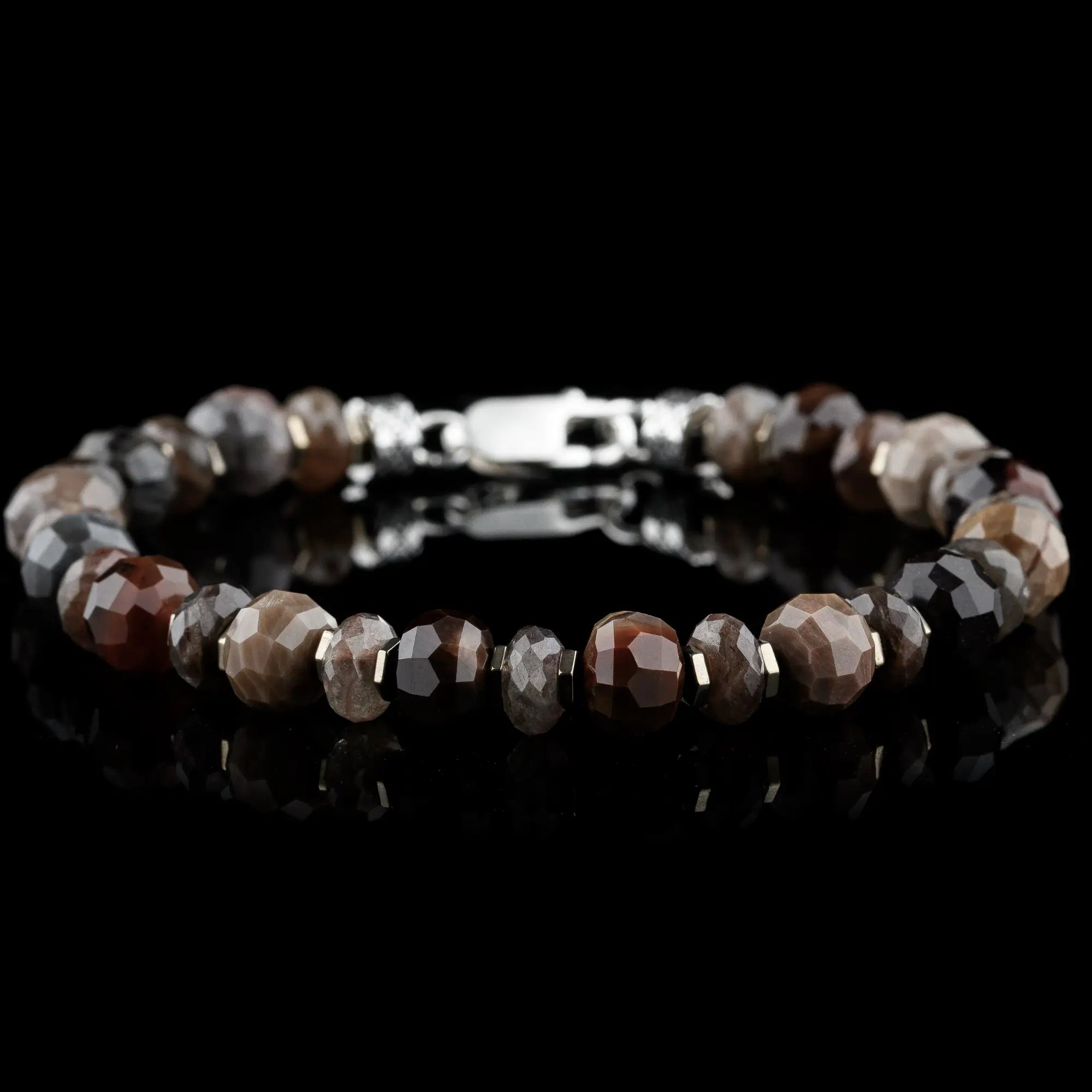 Petrified Wood - Labradorite Bracelet I (7-8mm)