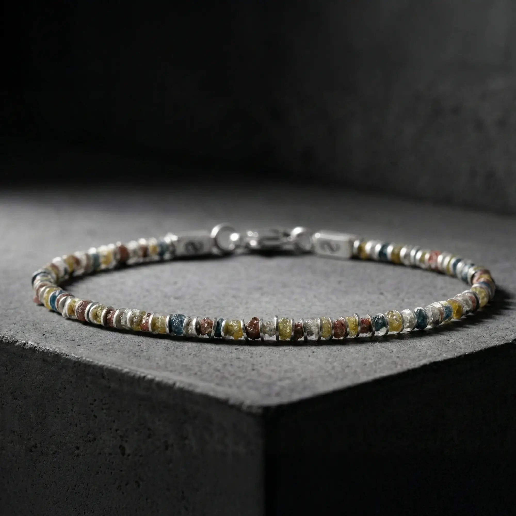 Raw Multicolor Diamond Bracelet I (2-2.5mm)