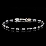Raw Silvery Diamond - Black Spinel Bracelet II (2-2.5mm)