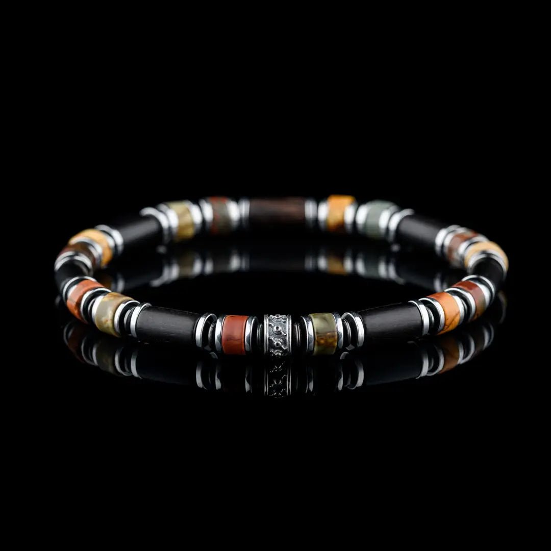 Red Creek Jasper - Ebony Wood Bracelet I (6mm) | Aurum Brothers Red Creek Jasper - Ebony Wood Bracelet I (6mm) | Aurum Brothers