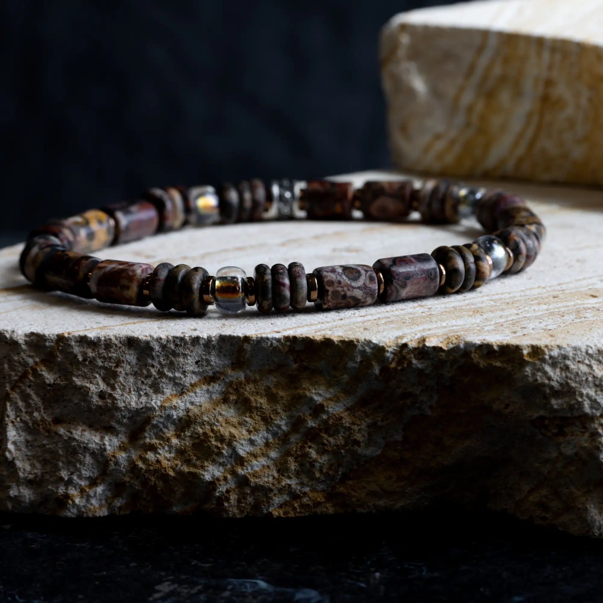 Red Leopard Skin Jasper Bracelet II (6mm)