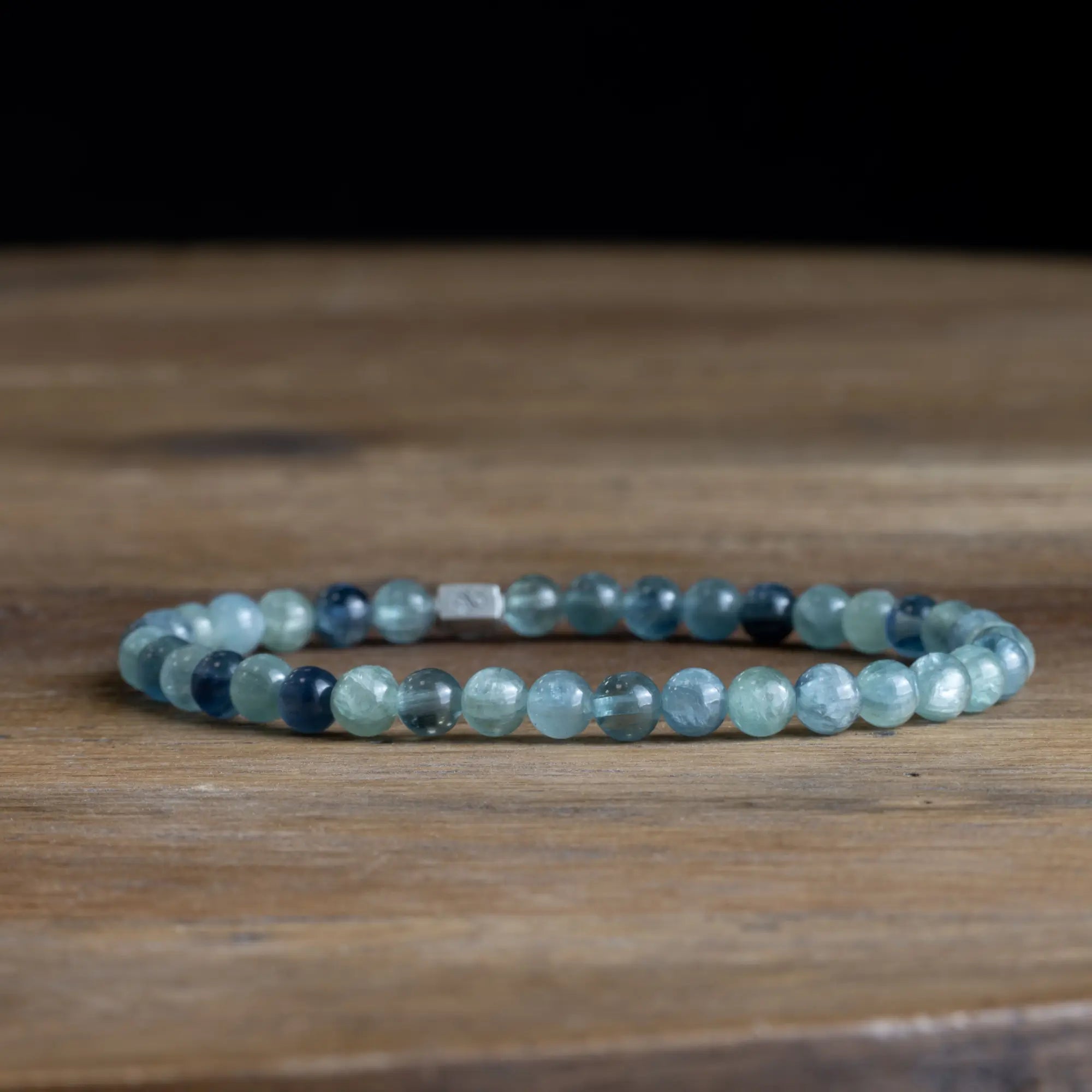 Silvery Blue Green Kyanite Bracelet I (5.5mm)