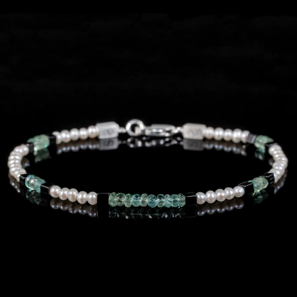 White Pearl - Emerald Bracelet II (2.5-3mm)