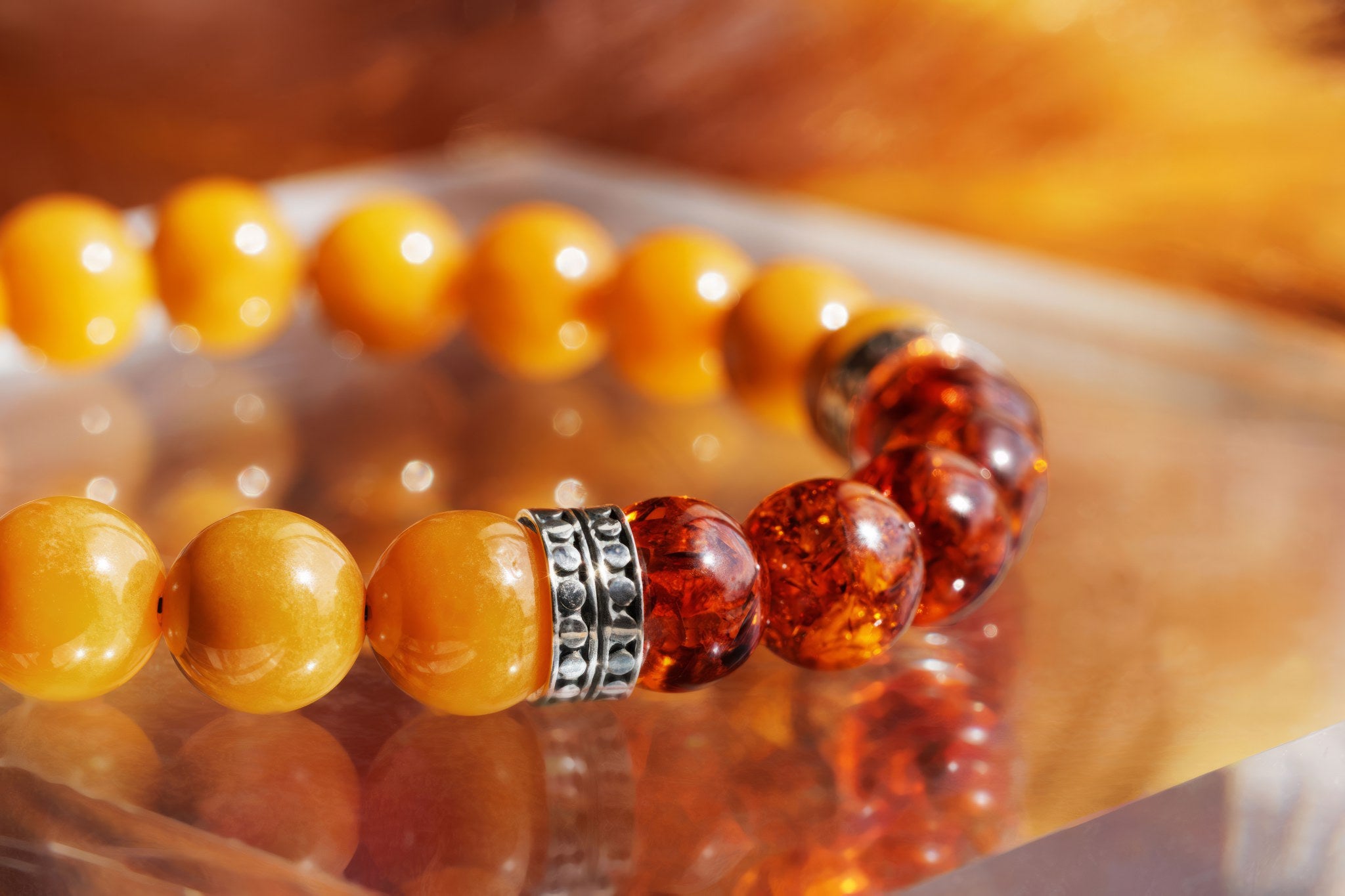 Amber - Mustard Yellow Jade Bracelet V (10mm) (8665224741199)