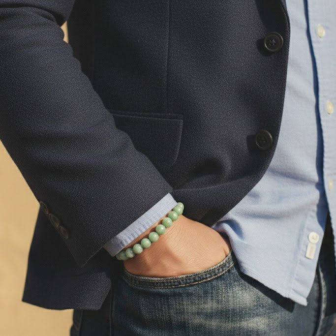 Burmese Mint Green Jade Bracelet XIX (7mm)