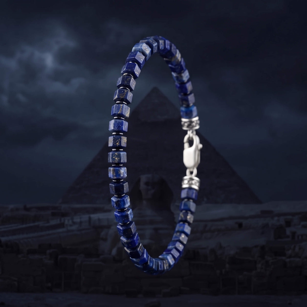 Lapis Lazuli Hexagon Armband I (5.5mm)