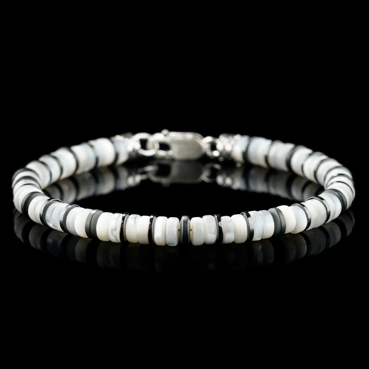 Mother of Pearl Bracelet for Men VI | 6mm | Aurum Brothers