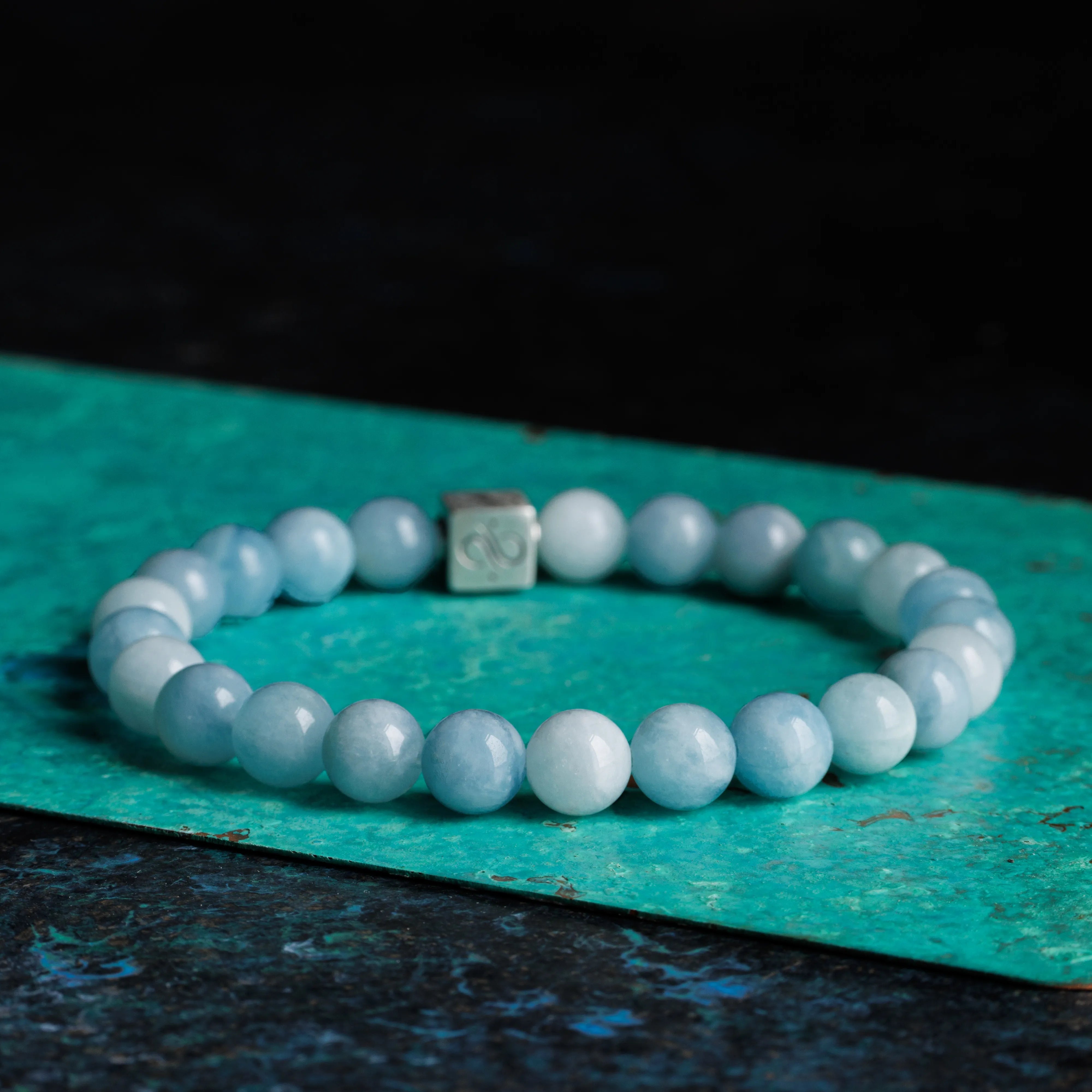 Multitoned Blue Aquamarine Bracelet XV (8mm)