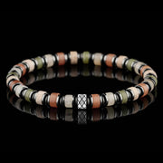 Jade - Aventurine - Fossil - Serpentine Bracelet IV (6mm)