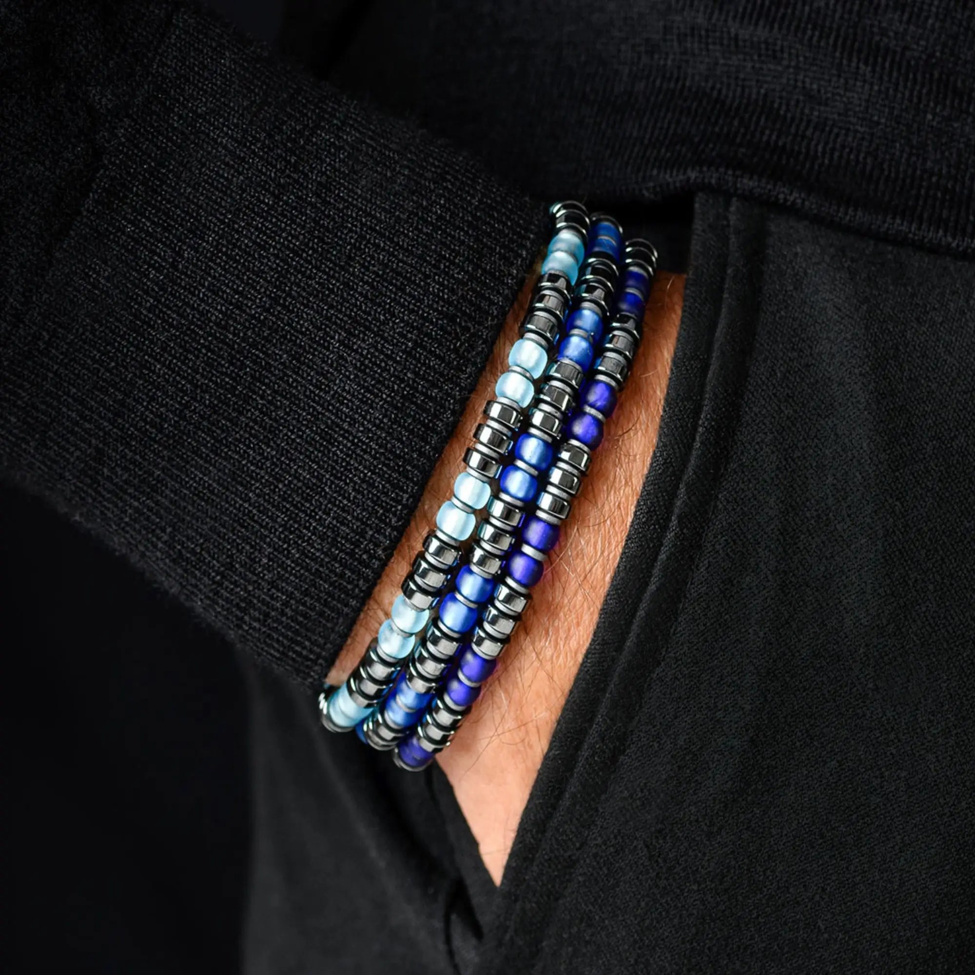 Dark Hematite Blue Bracelet III (6mm)