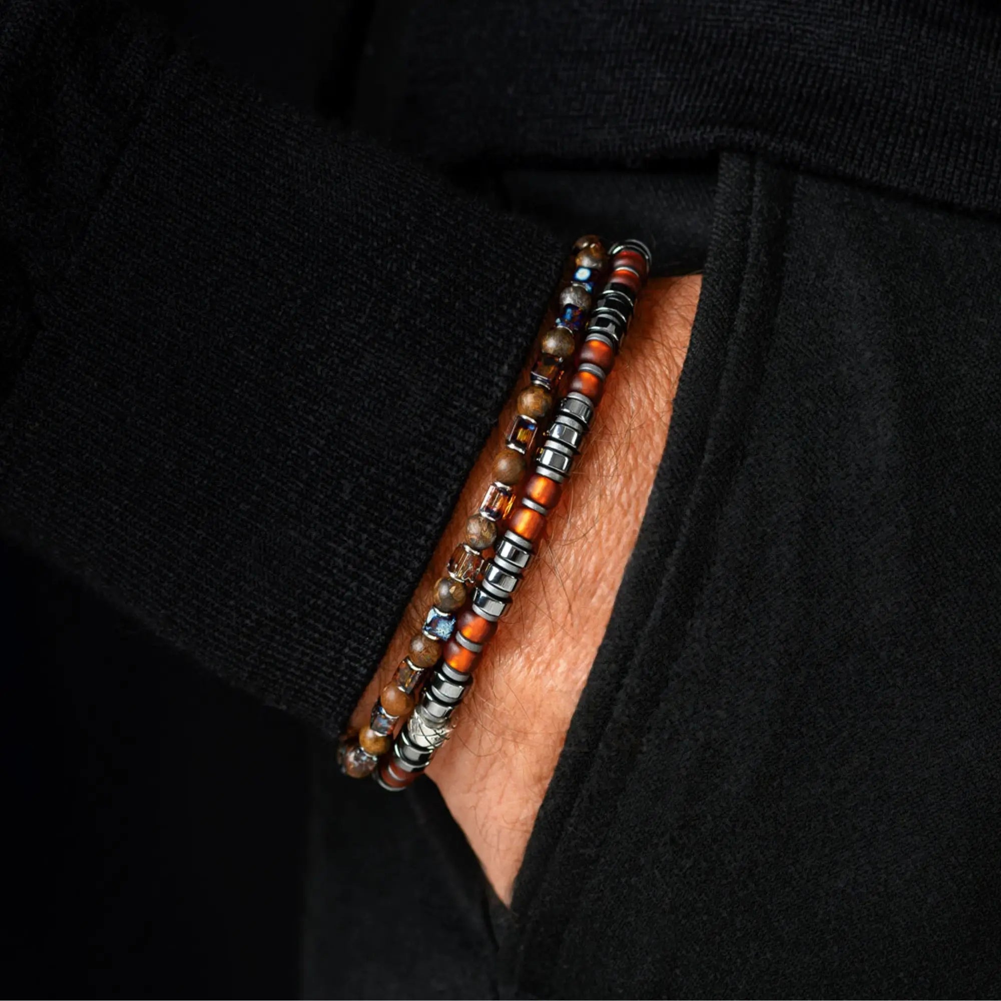 Dark Hematite Copper Bracelet I (6mm)