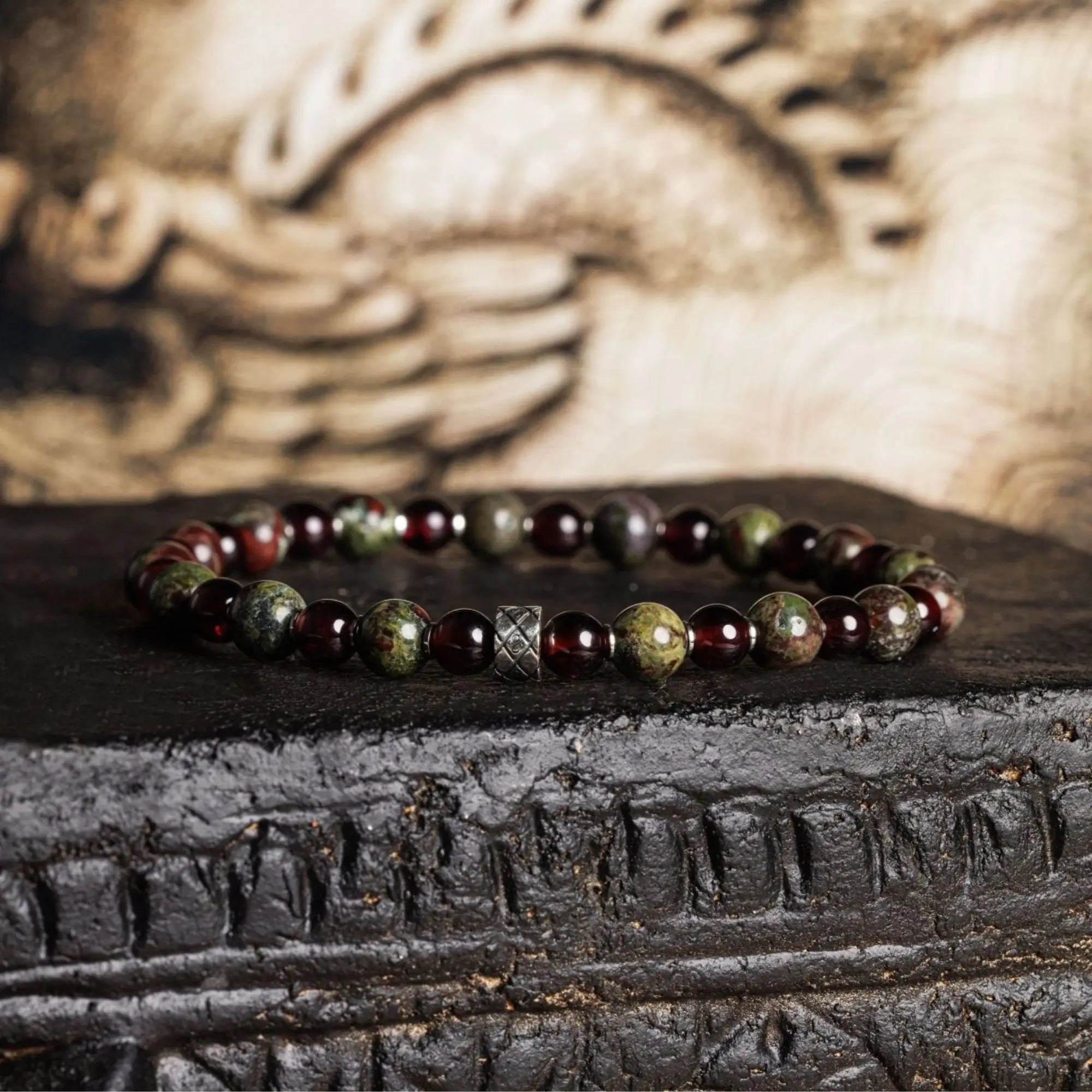 Dragon Blood Jasper - Red Garnet Bracelet X (6mm)