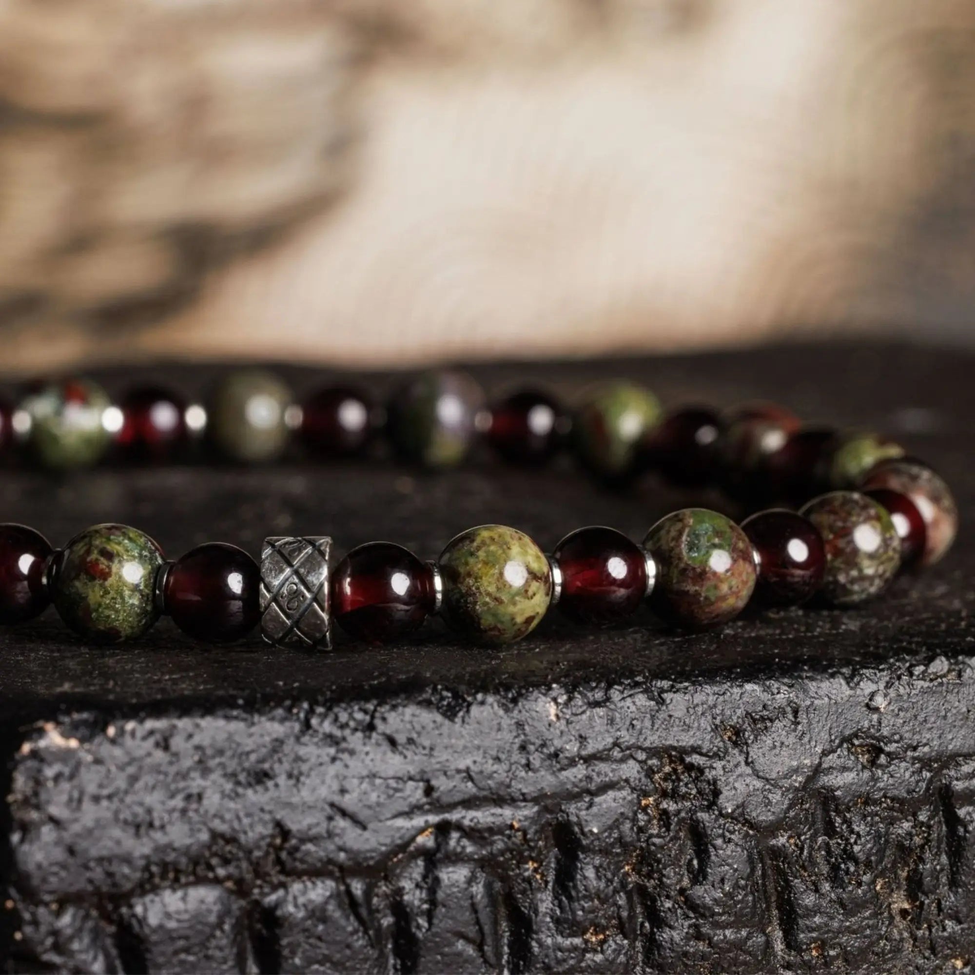 Dragon Blood Jasper - Red Garnet Bracelet X (6mm)
