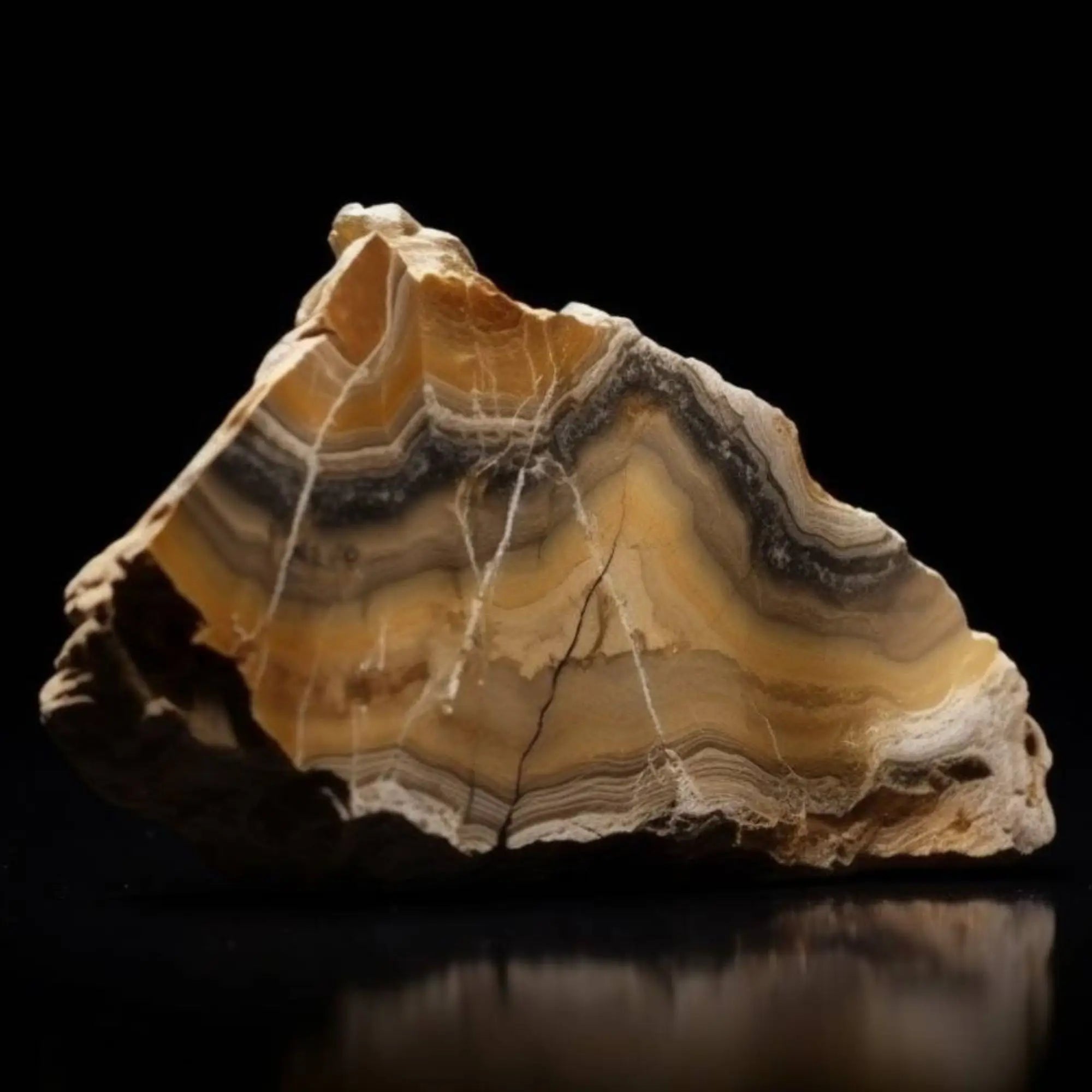 Landscape Jasper Hexagon Bracelet VII (4mm)