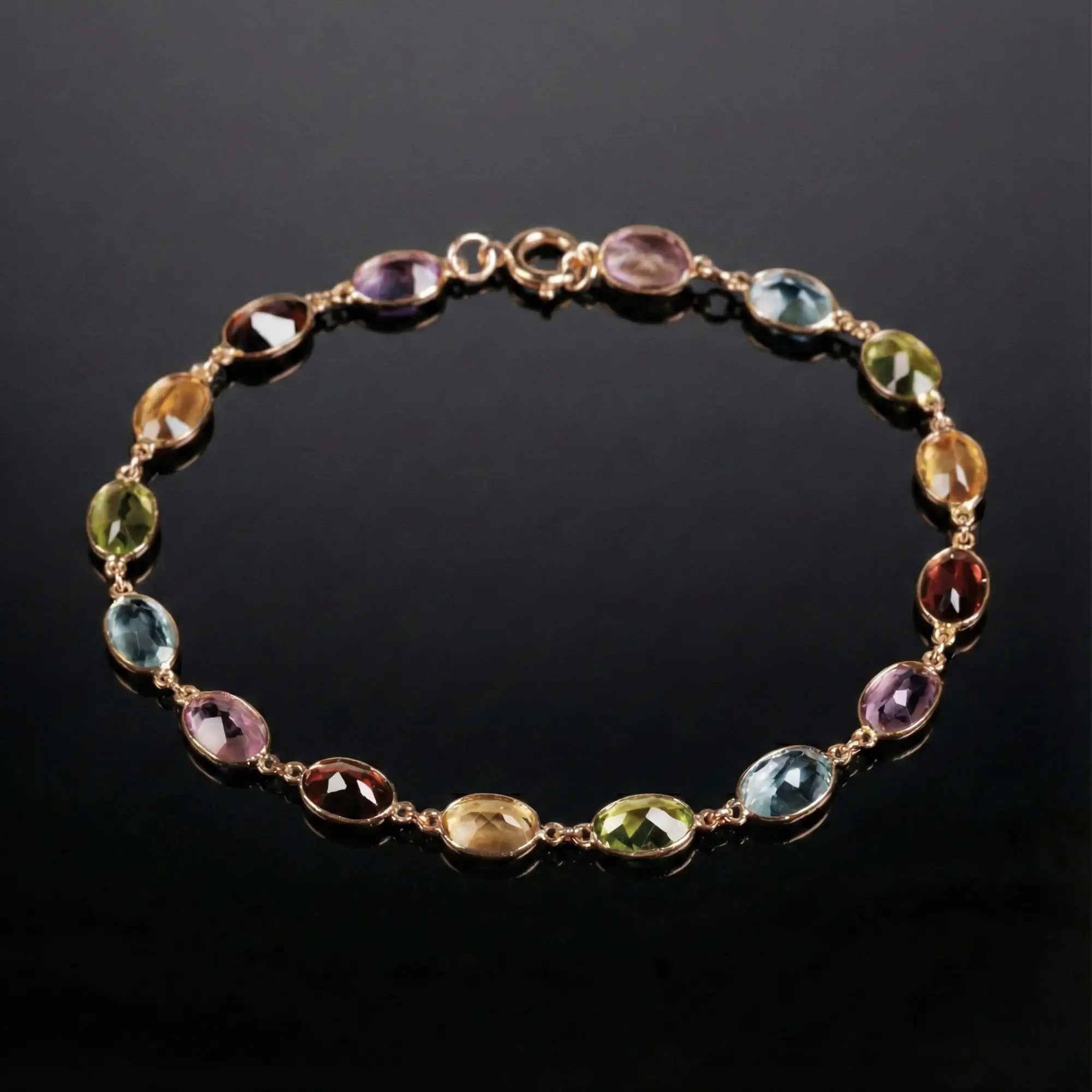 Rose Gold Multicolor Bracelet V (7x5mm)