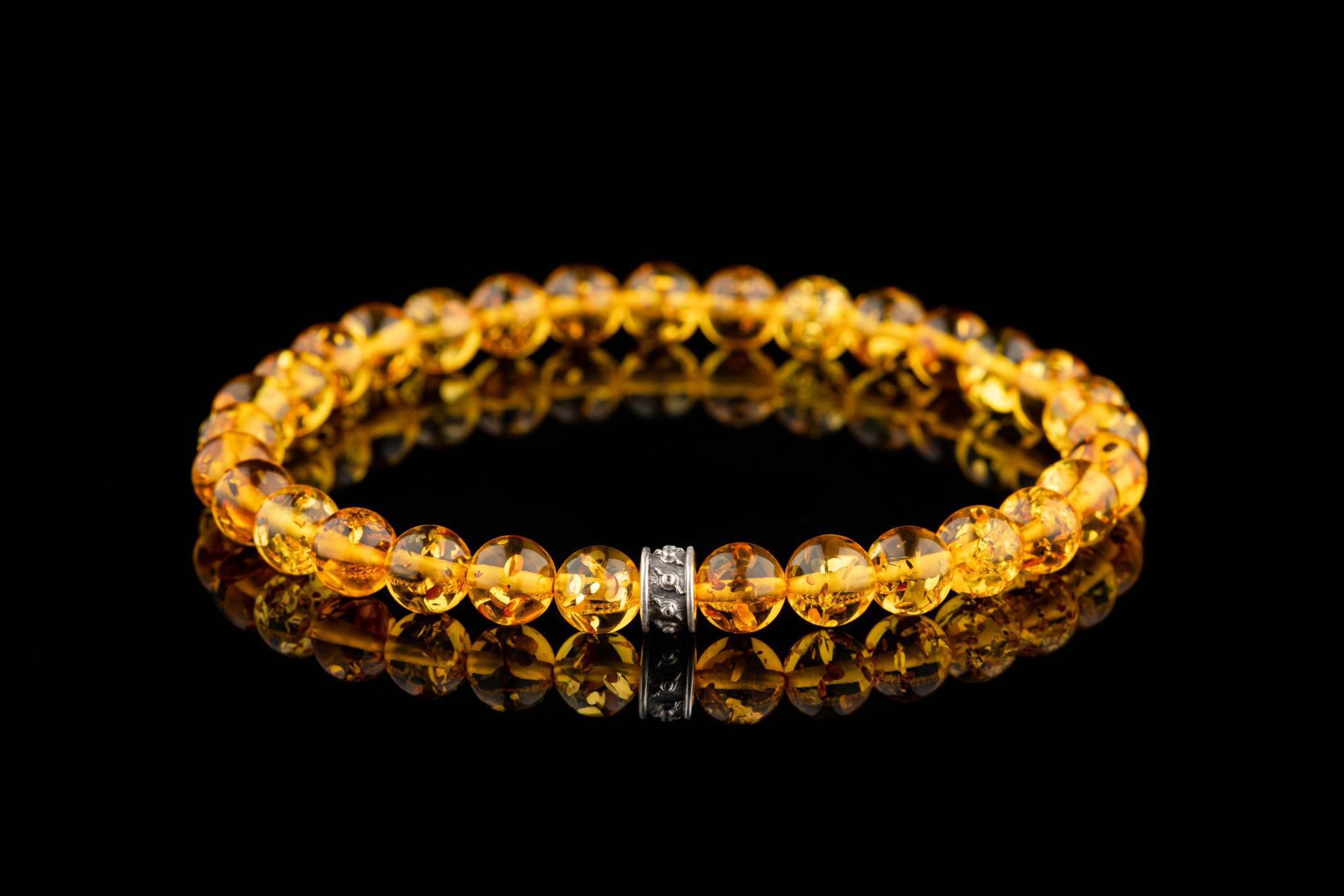 Baltic Amber Bracelet VIII (6mm) (8504180474191)