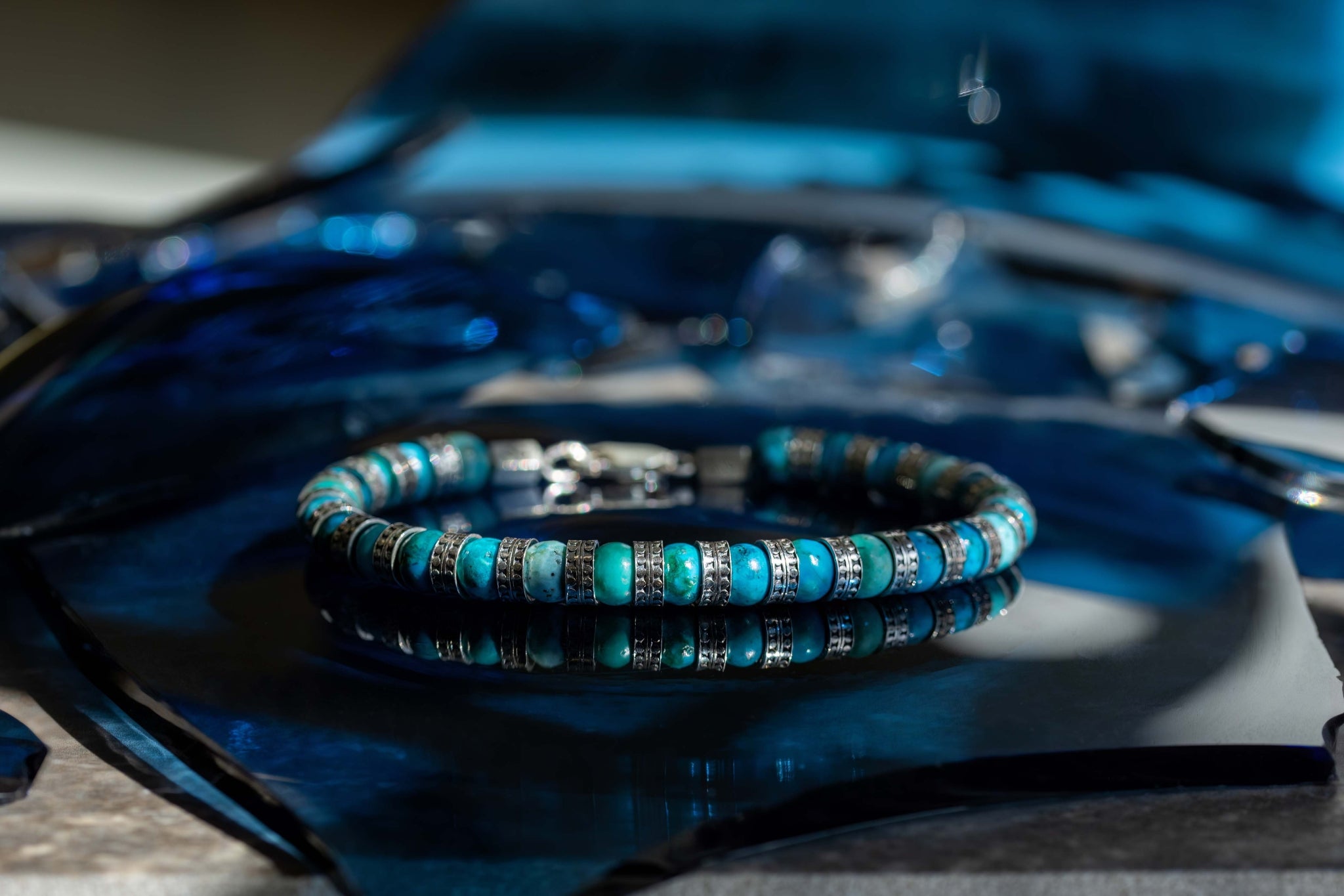 Blue Opal Bracelet VIII (6mm) (6909922082870)