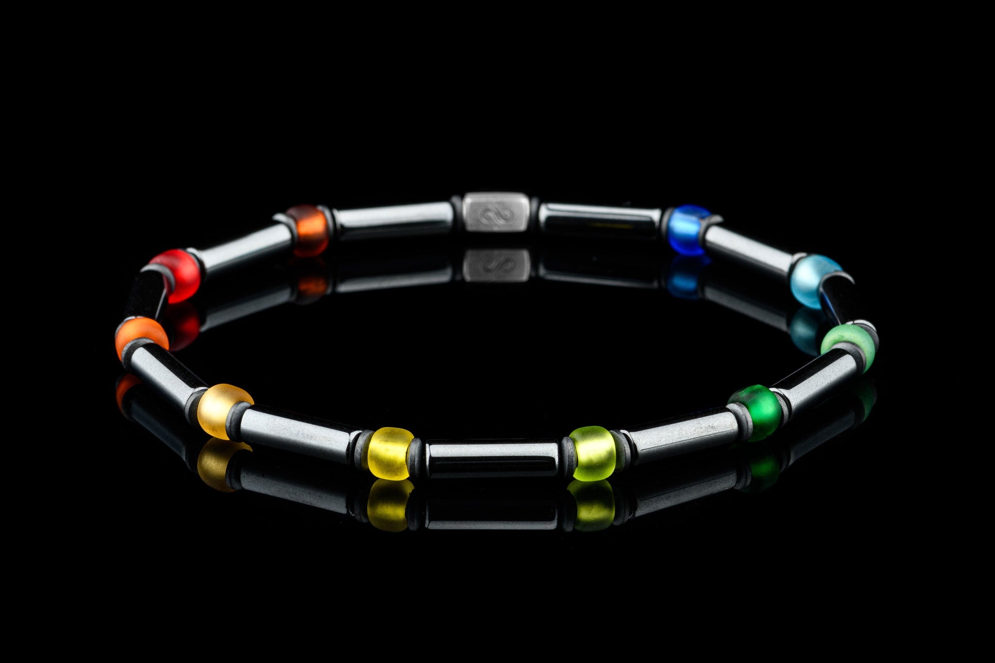 Colorful Hematite Bracelet (4mm) (8756408844623)