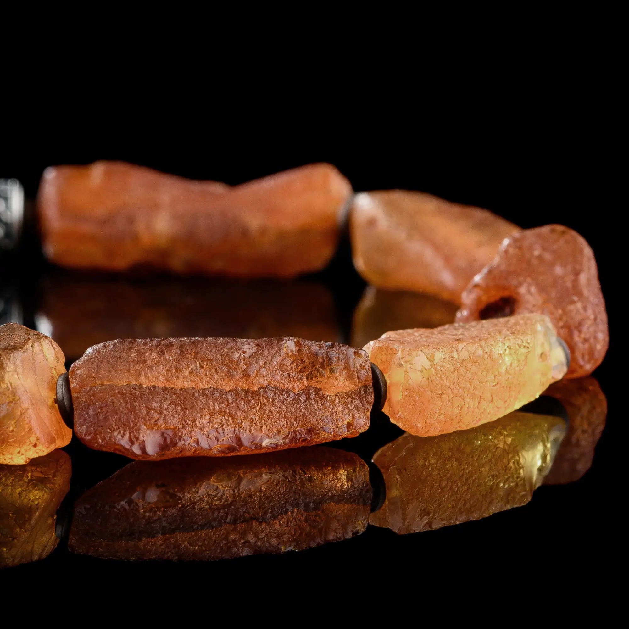 Raw Baltic Amber Bracelet XII (10x20mm)