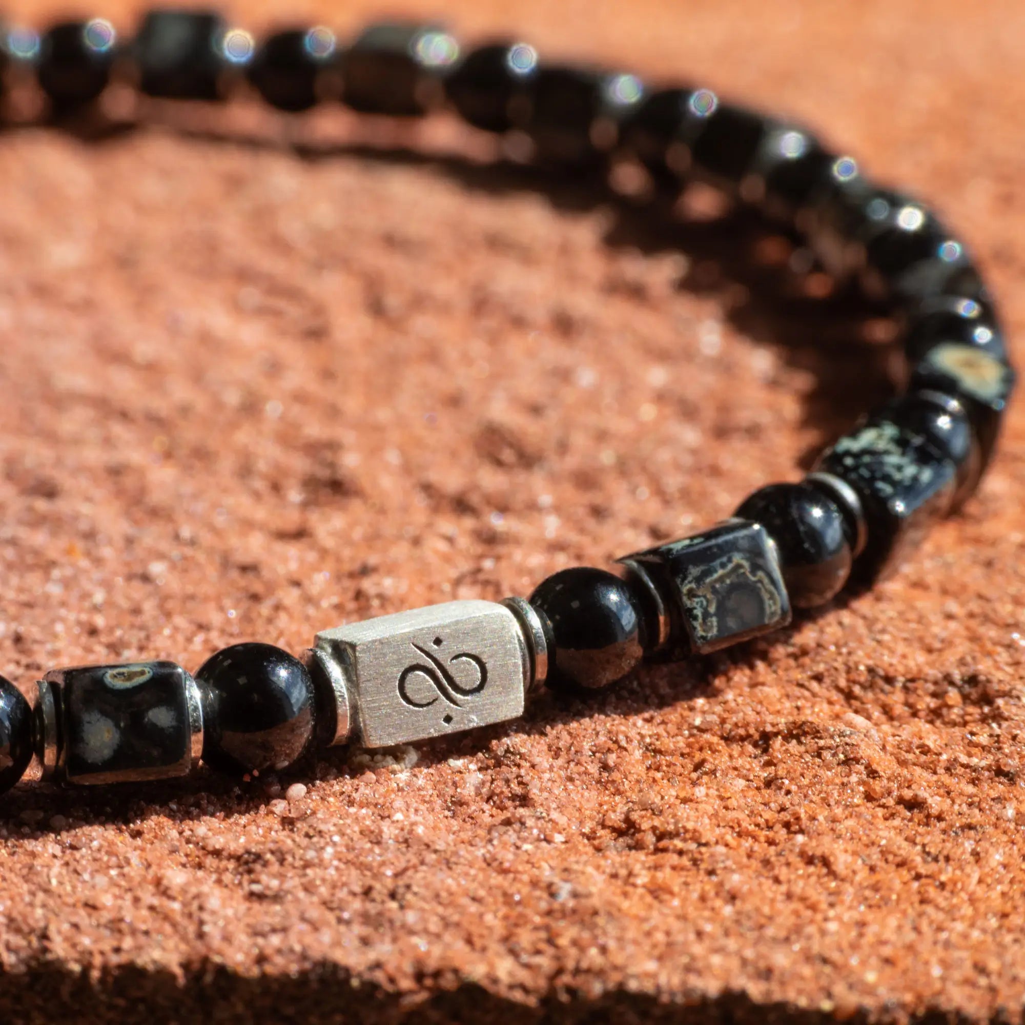 Black Tourmaline - Cube Bracelet IV (4mm)