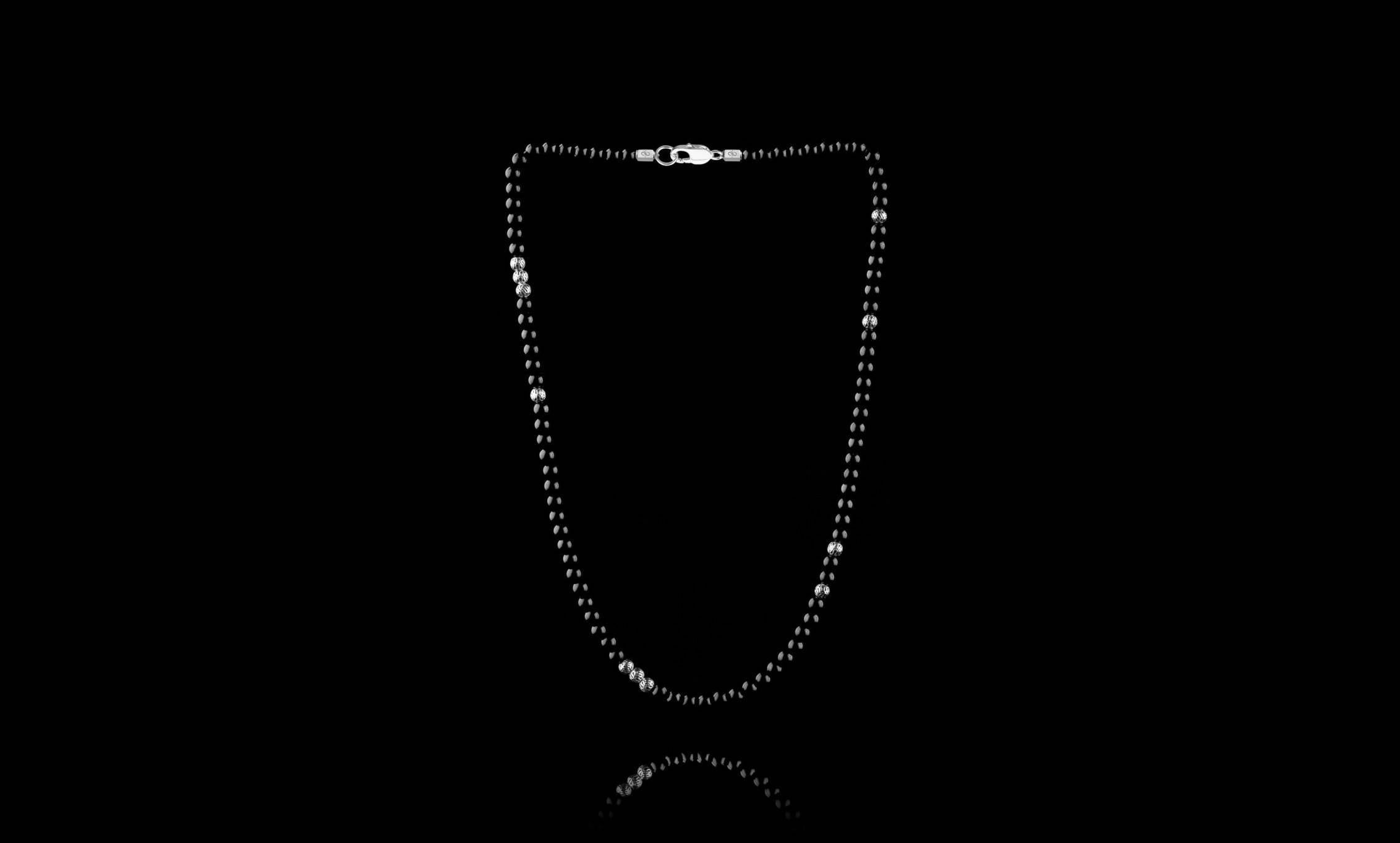 Black Tourmaline Necklace XIV (4mm) (6910818189366)