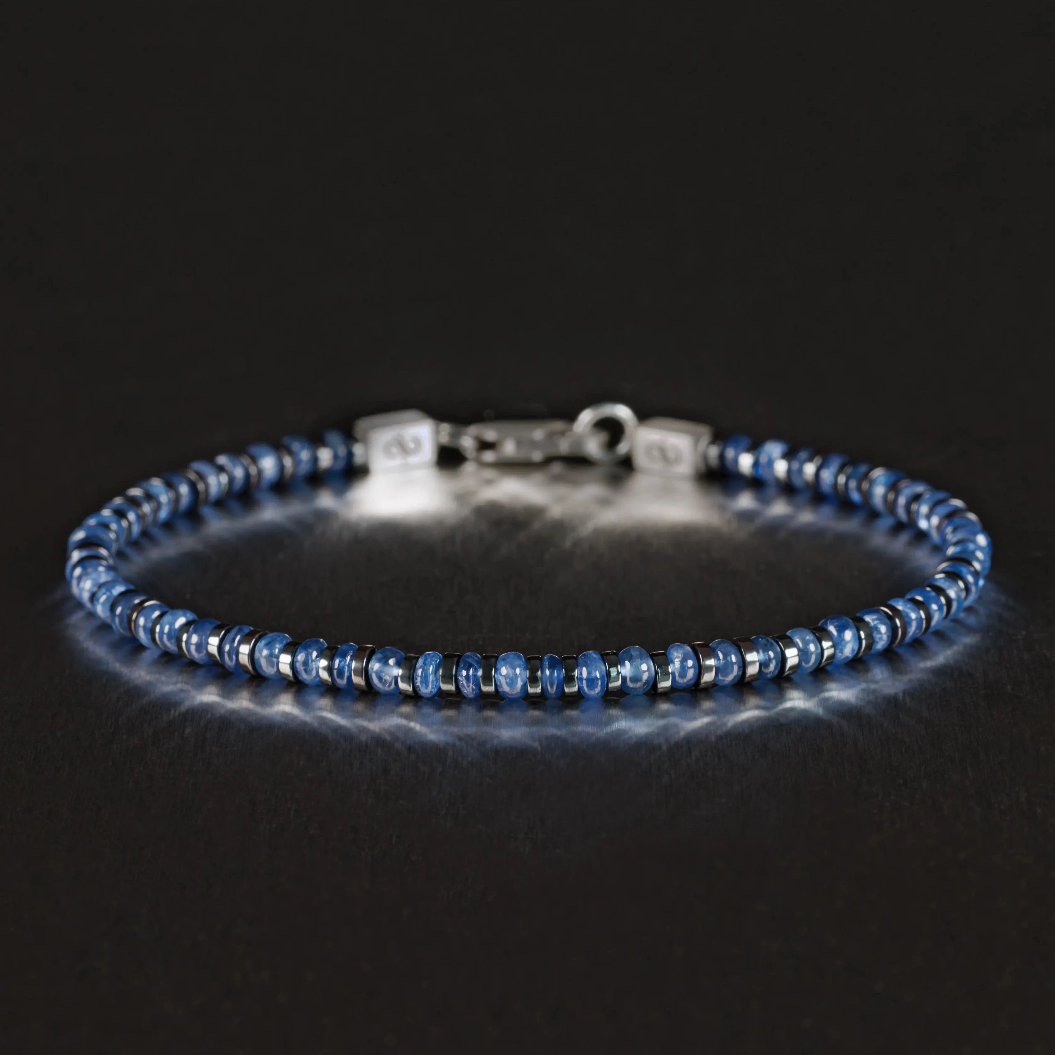 Blauer Saphir - Hämatit Armband IV (3-3,5mm)