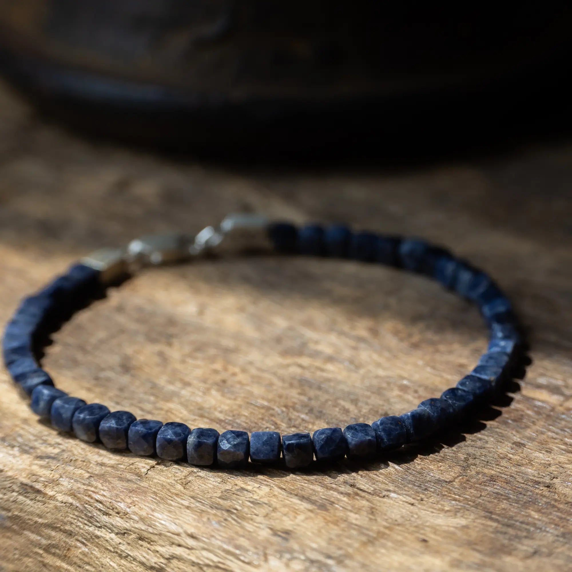 Blue Sapphire Cube Bracelet XIII (4mm)