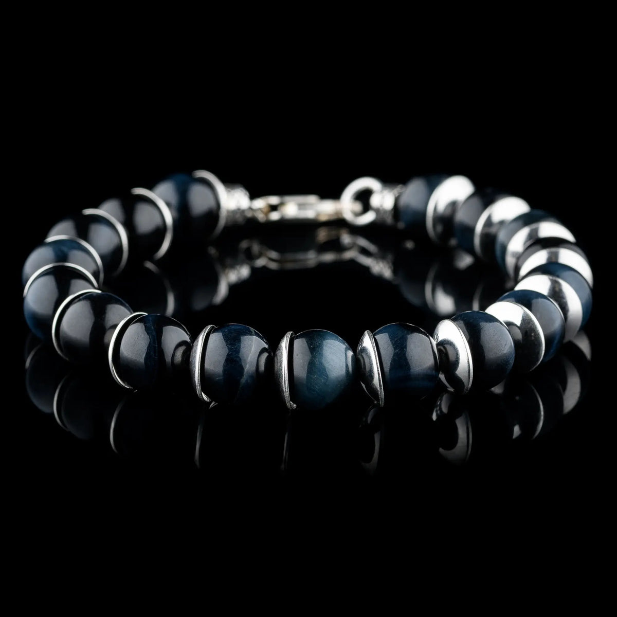 Blue Tiger Eye Bracelet V (10mm)