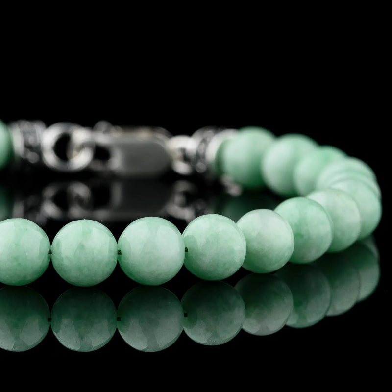 Burmese Mint Green Jade Bracelet XIX (7mm) - Primary Specimen