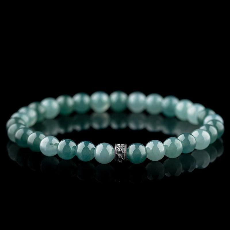 Burmese Mixed Green Jade Bracelet XVII (7mm)