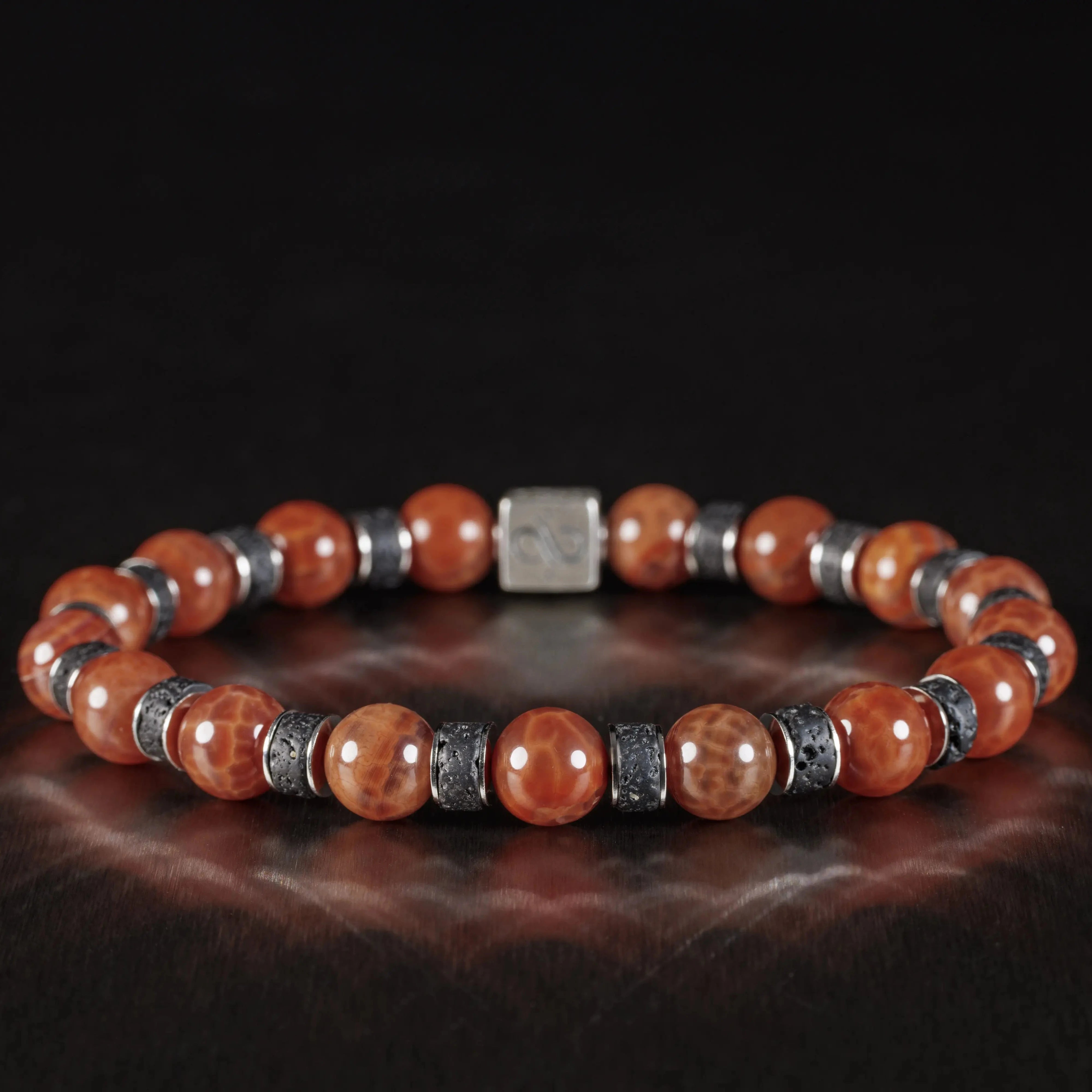 Fire Agate - Lava Bracelet I (8mm)