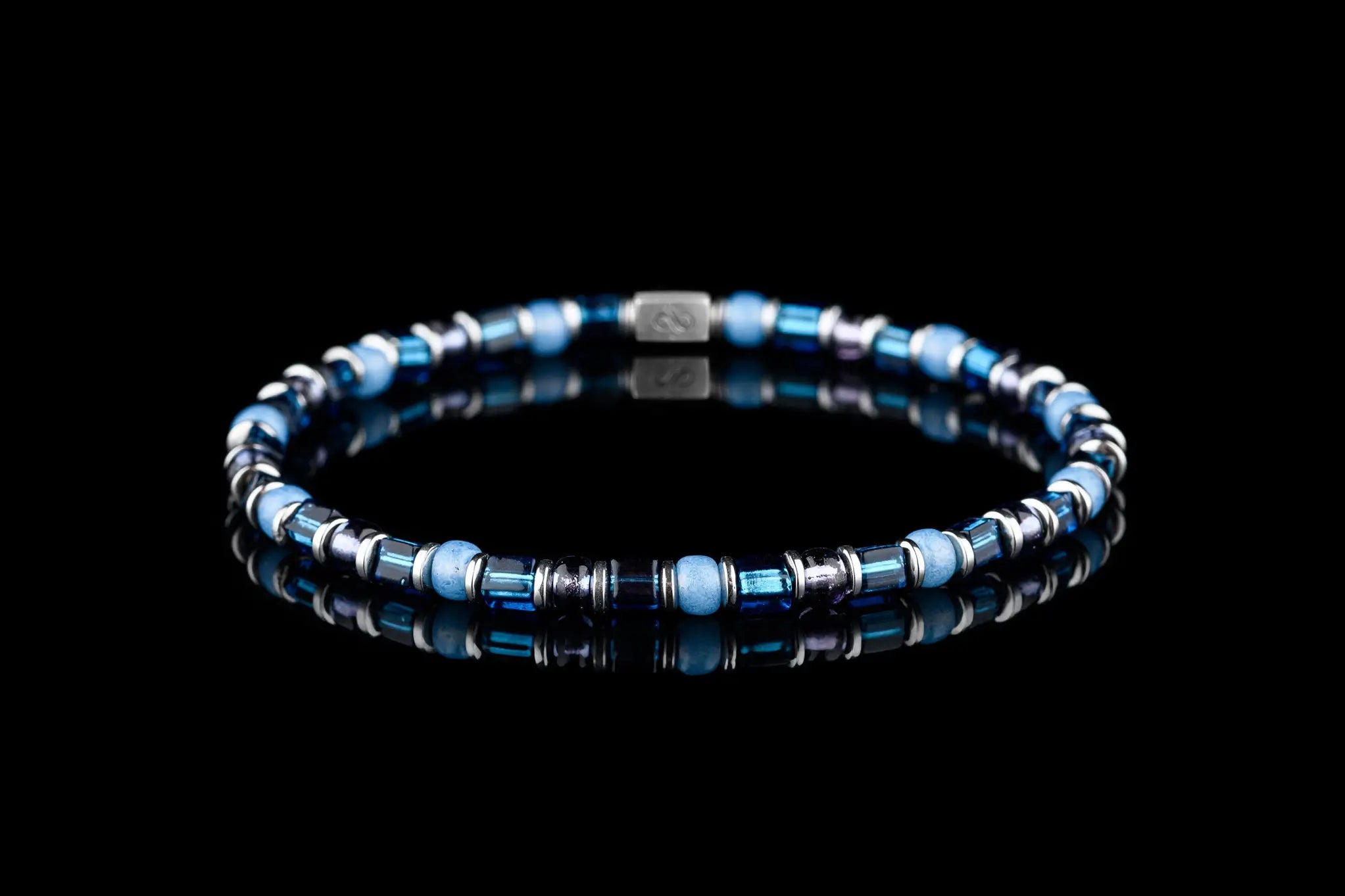 Hematite - Multitoned Blue Bracelet I (4mm)